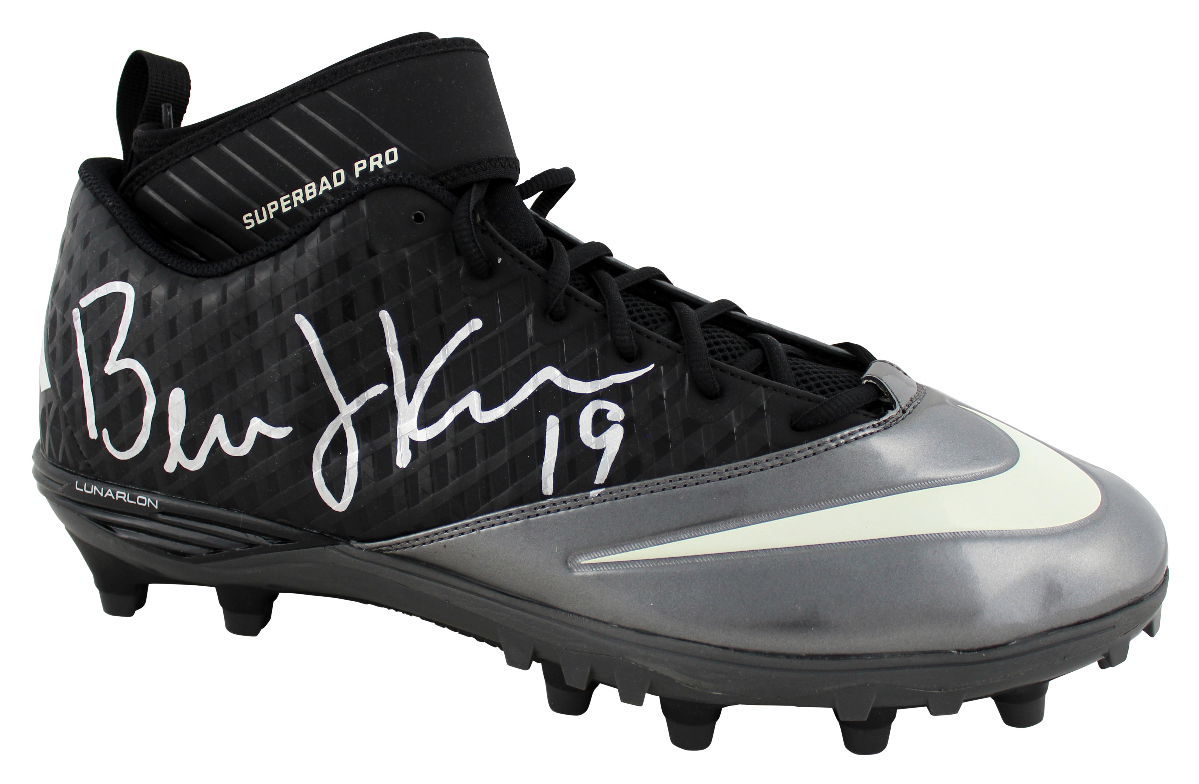 Browns Bernie Kosar Authentic Signed Nike Lunarbeast Cleat BAS Witnessed