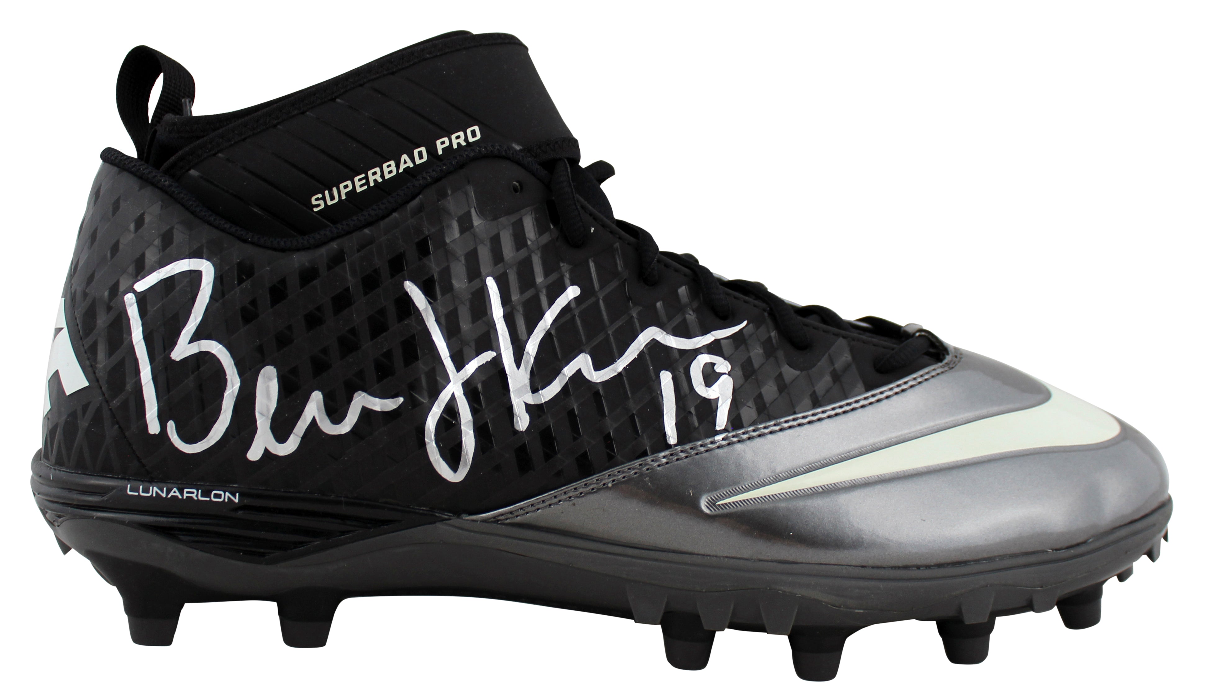 Browns Bernie Kosar Authentic Signed Nike Lunarbeast Cleat BAS Witnessed
