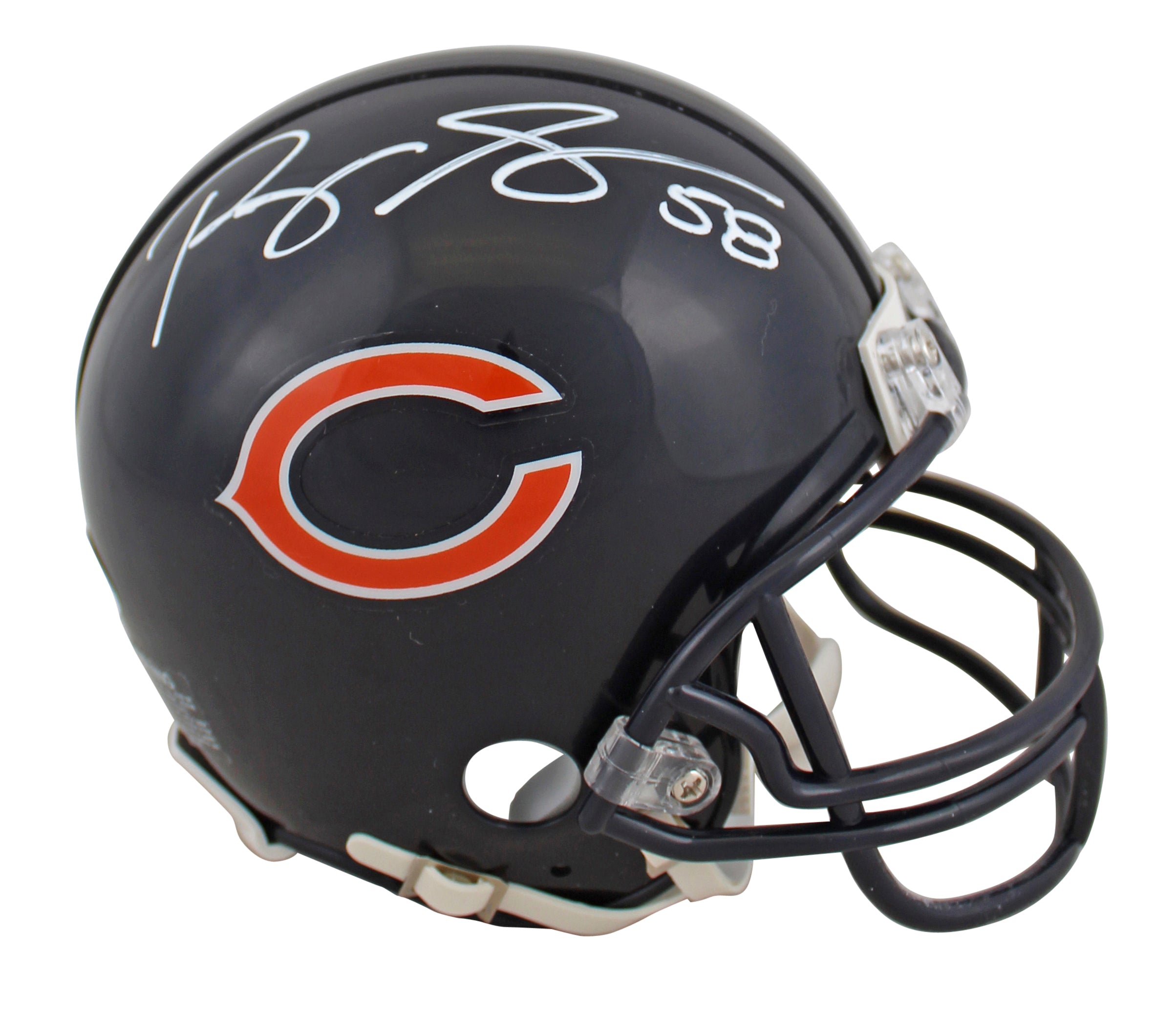Bears Roquan Smith Authentic Signed Rep Mini Helmet Autographed BAS Witnessed