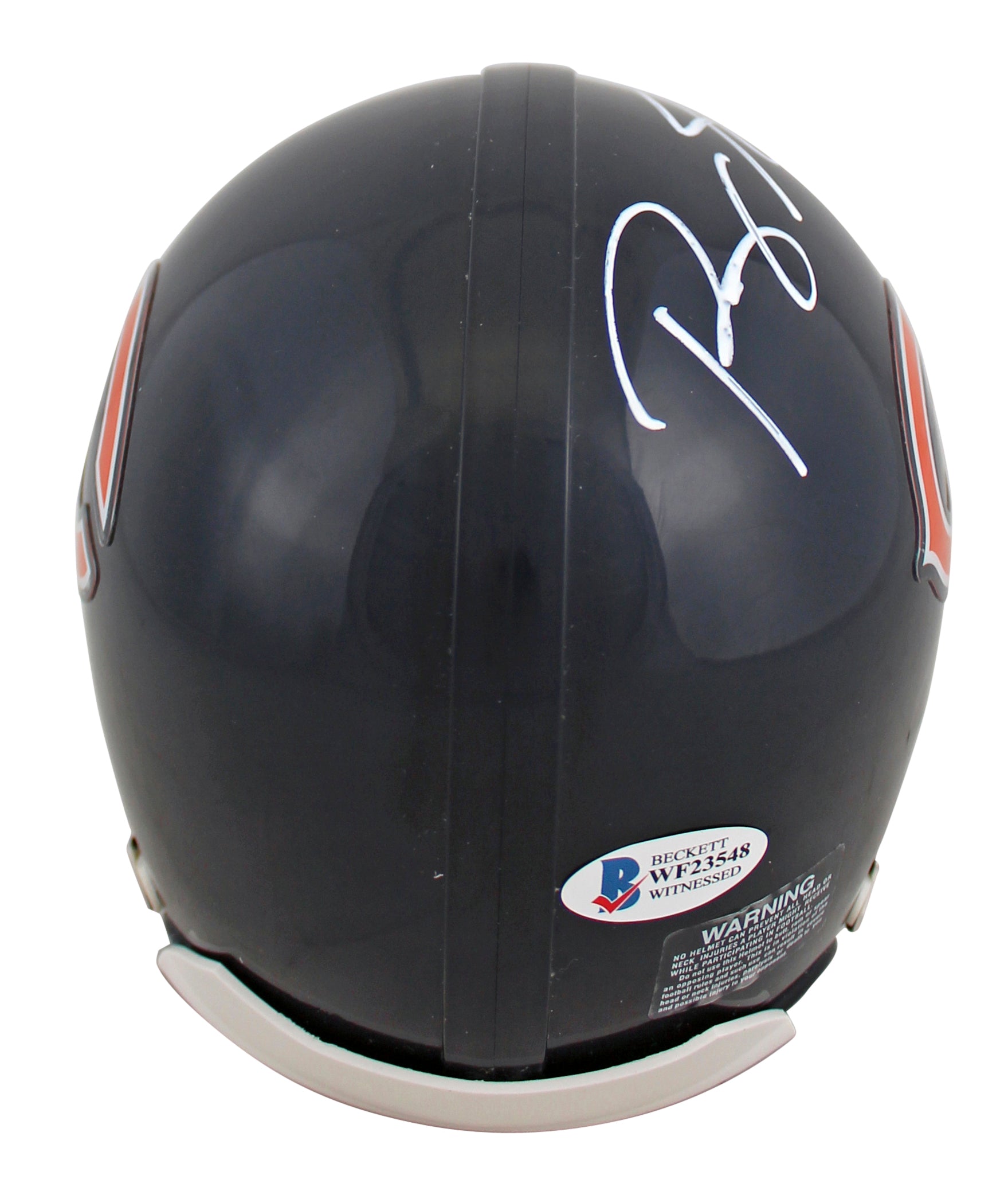 Bears Roquan Smith Authentic Signed Rep Mini Helmet Autographed BAS Witnessed