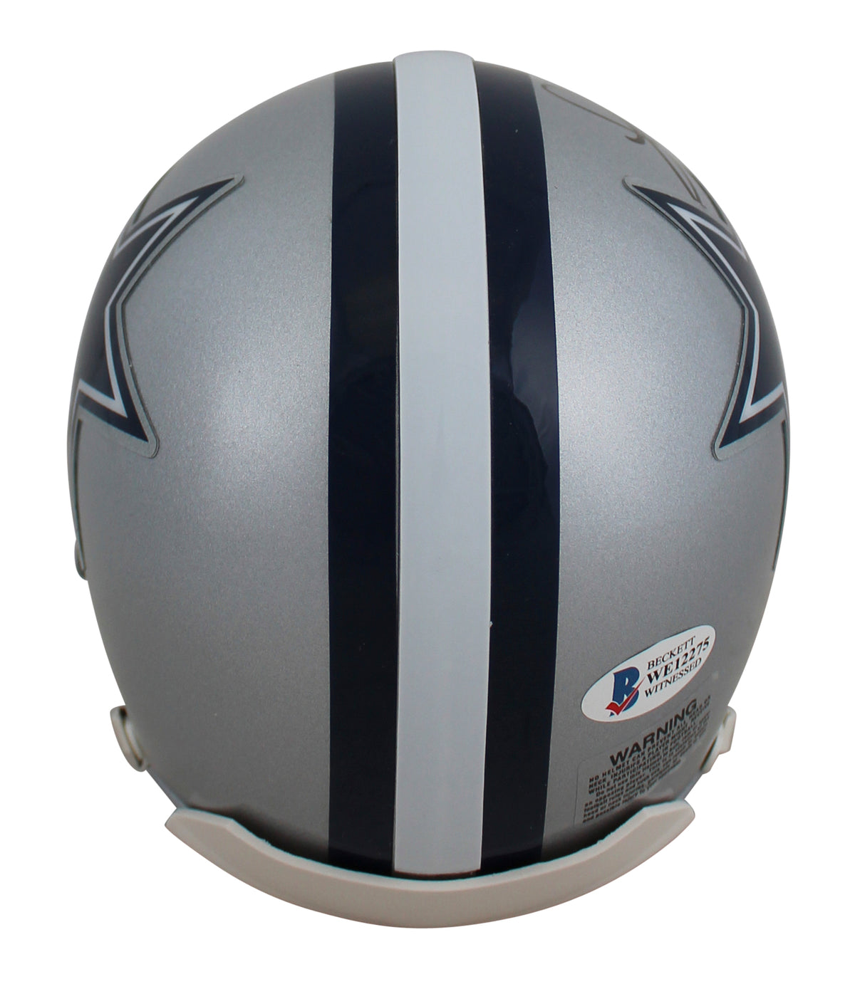 Cowboys Tony Dorsett "HOF" Signed Silver Rep Mini Helmet BAS Witnessed #WE12275