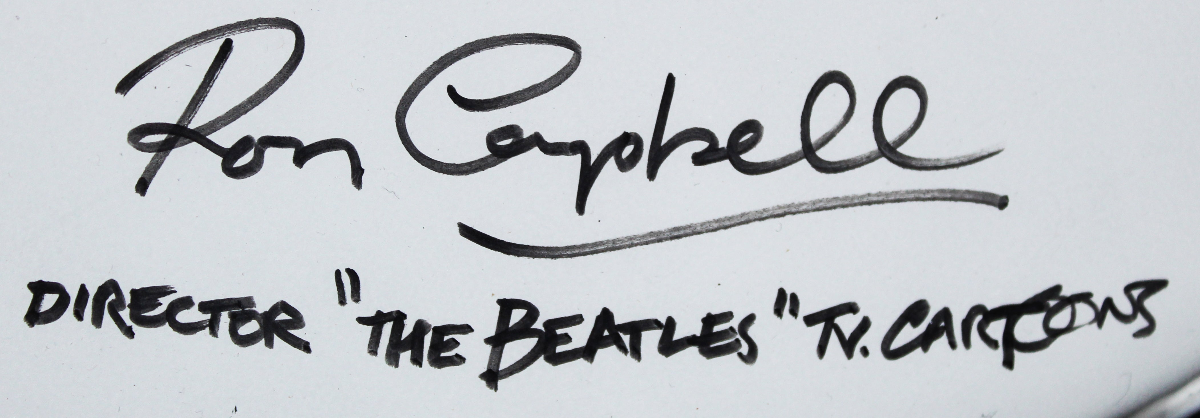 Ron Campbell "The Beatles" w/ Hand Drawn Sketch Signed & Framed Drum Head BAS