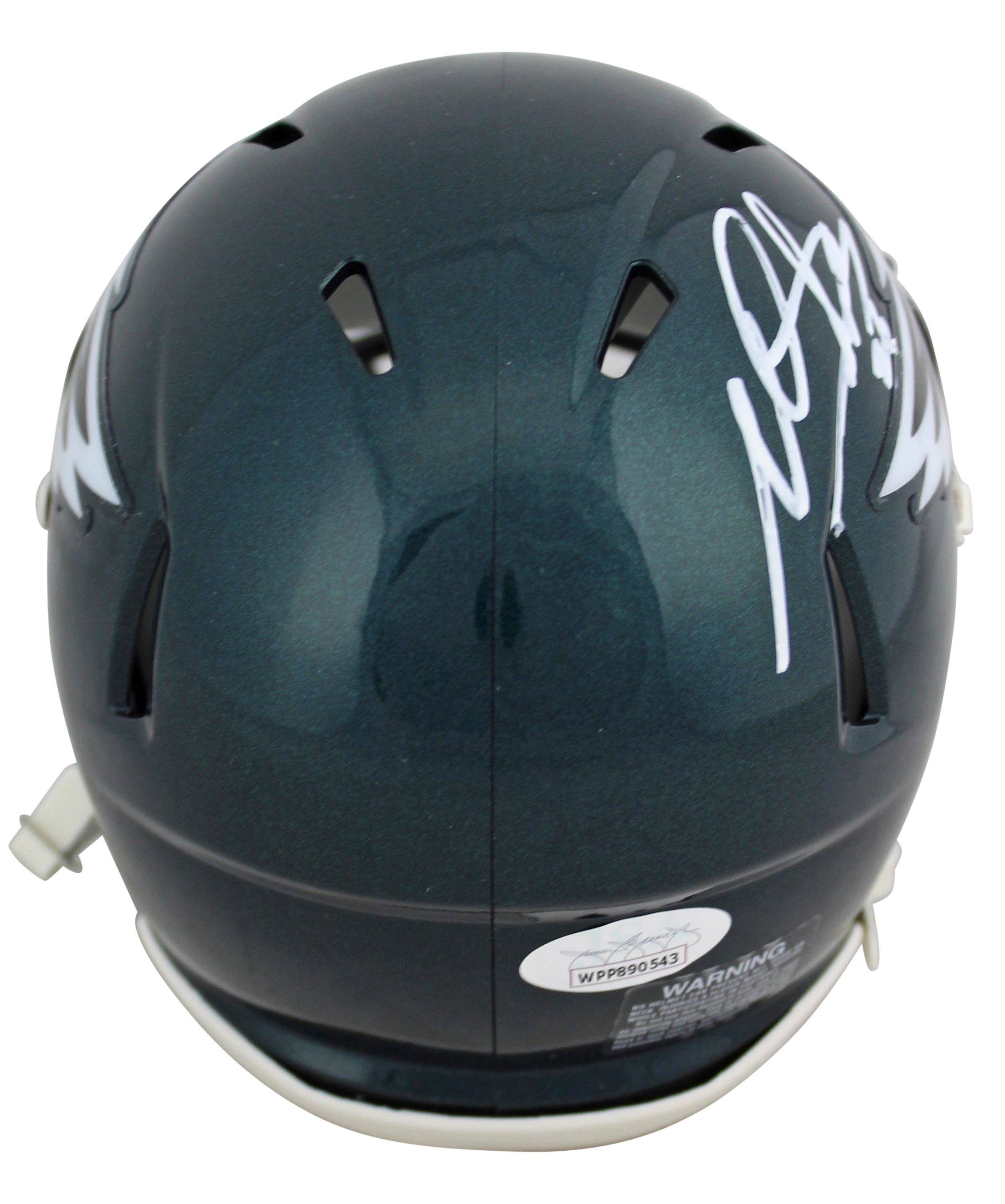 Eagles Miles Sanders Authentic Signed Speed Mini Helmet Autographed JSA Witness