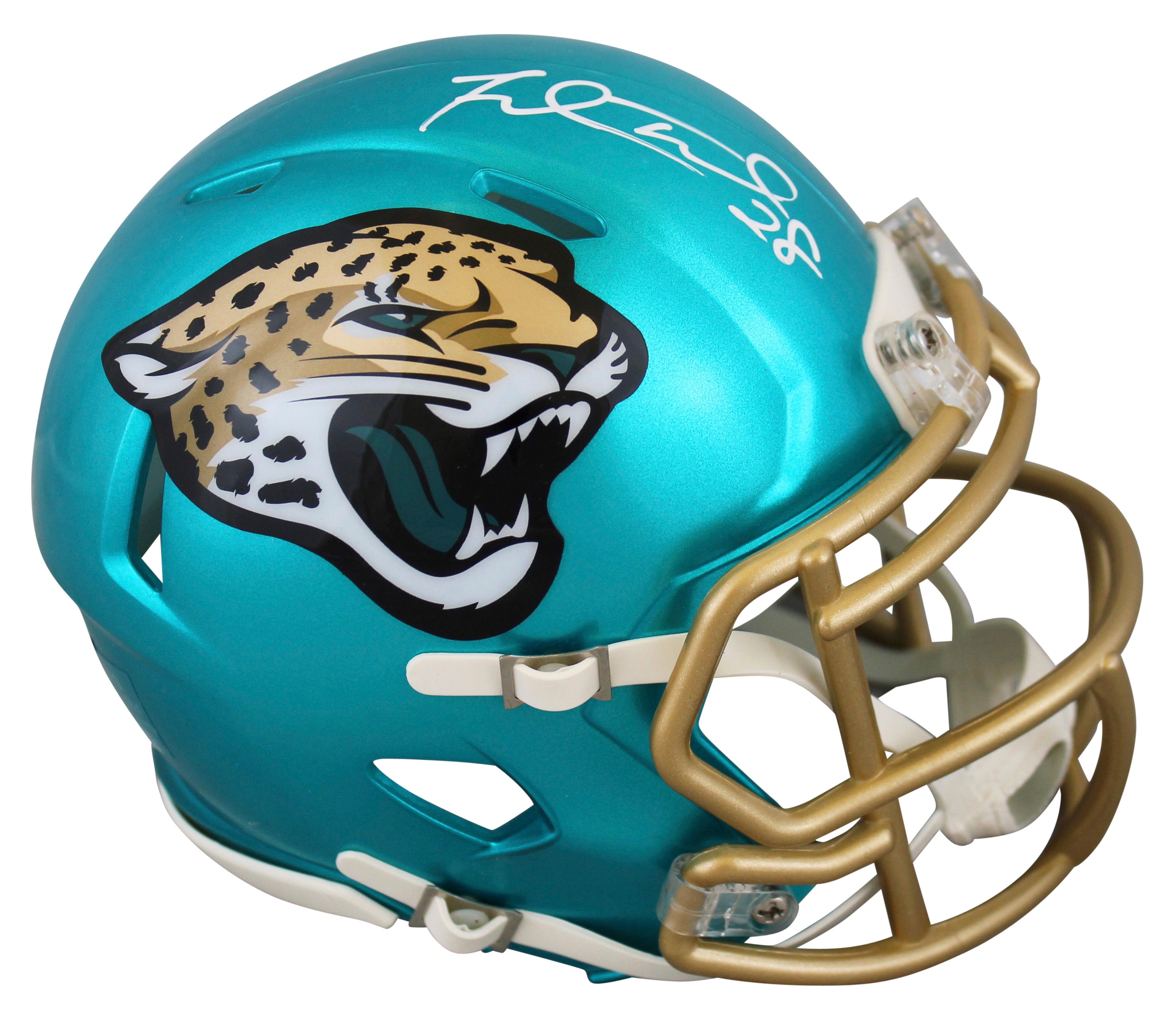 Jaguars Fred Taylor Authentic Signed Flash Speed Mini Helmet BAS Witnessed