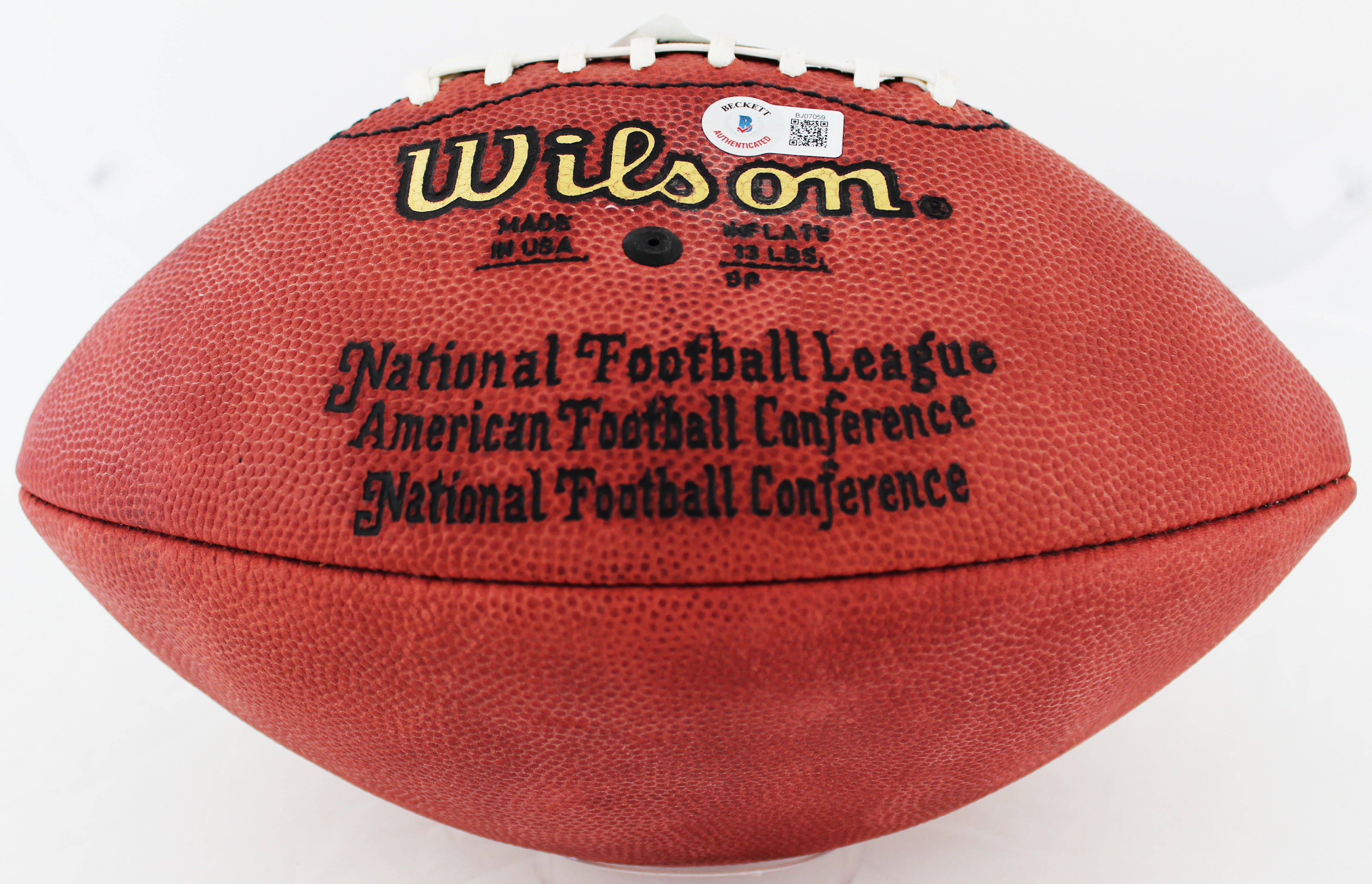 49ers Jerry Rice Authentic Signed Official Wilson Nfl Football BAS #BJ07059