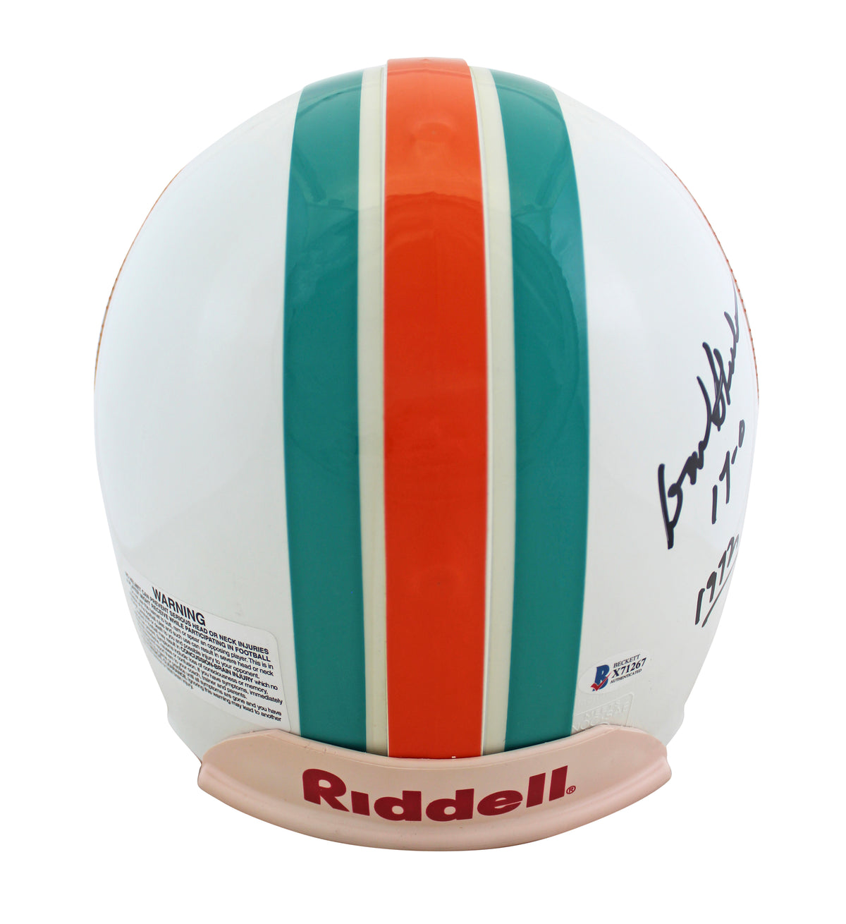 Dolphins Don Shula "17-0 1972" Signed Full Size Proline Helmet BAS #X71267
