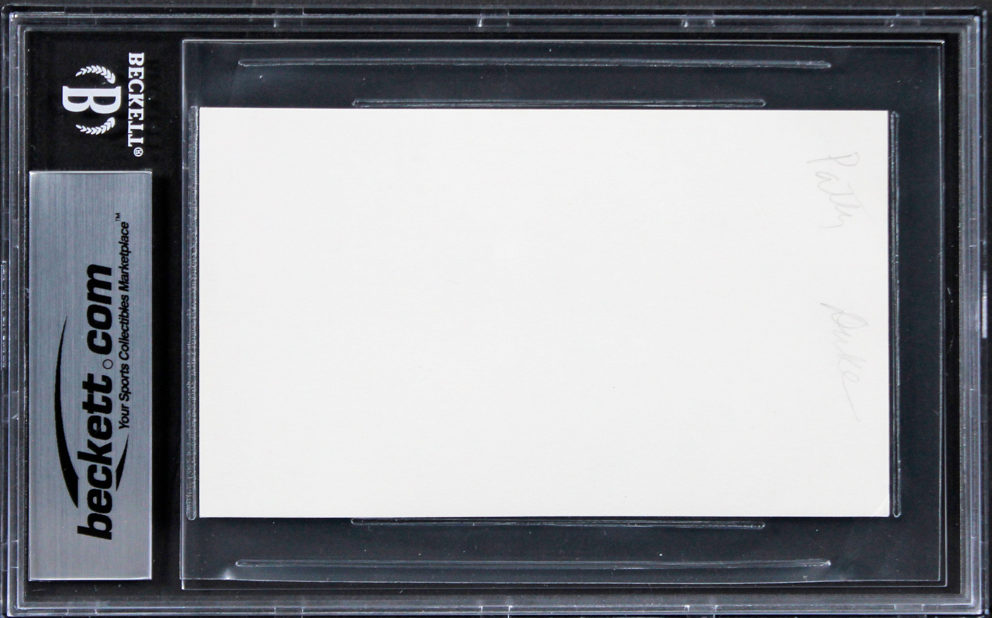 Patty Duke The Miracle Worker Authentic Signed 3x5 Index Card BAS Slabbed