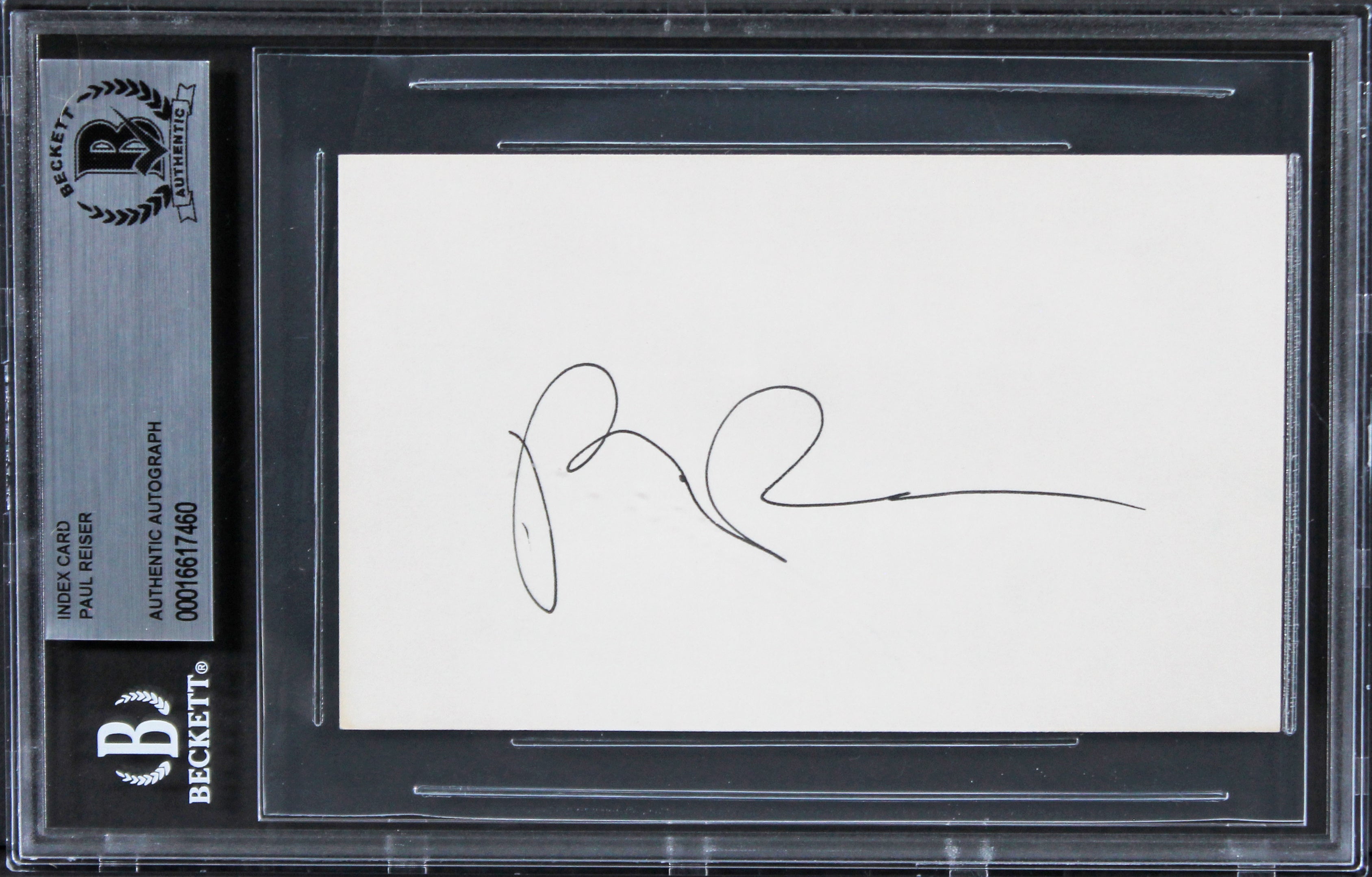 Paul Reiser My Two Dads Authentic Signed 3x5 Index Card Autographed BAS Slabbed