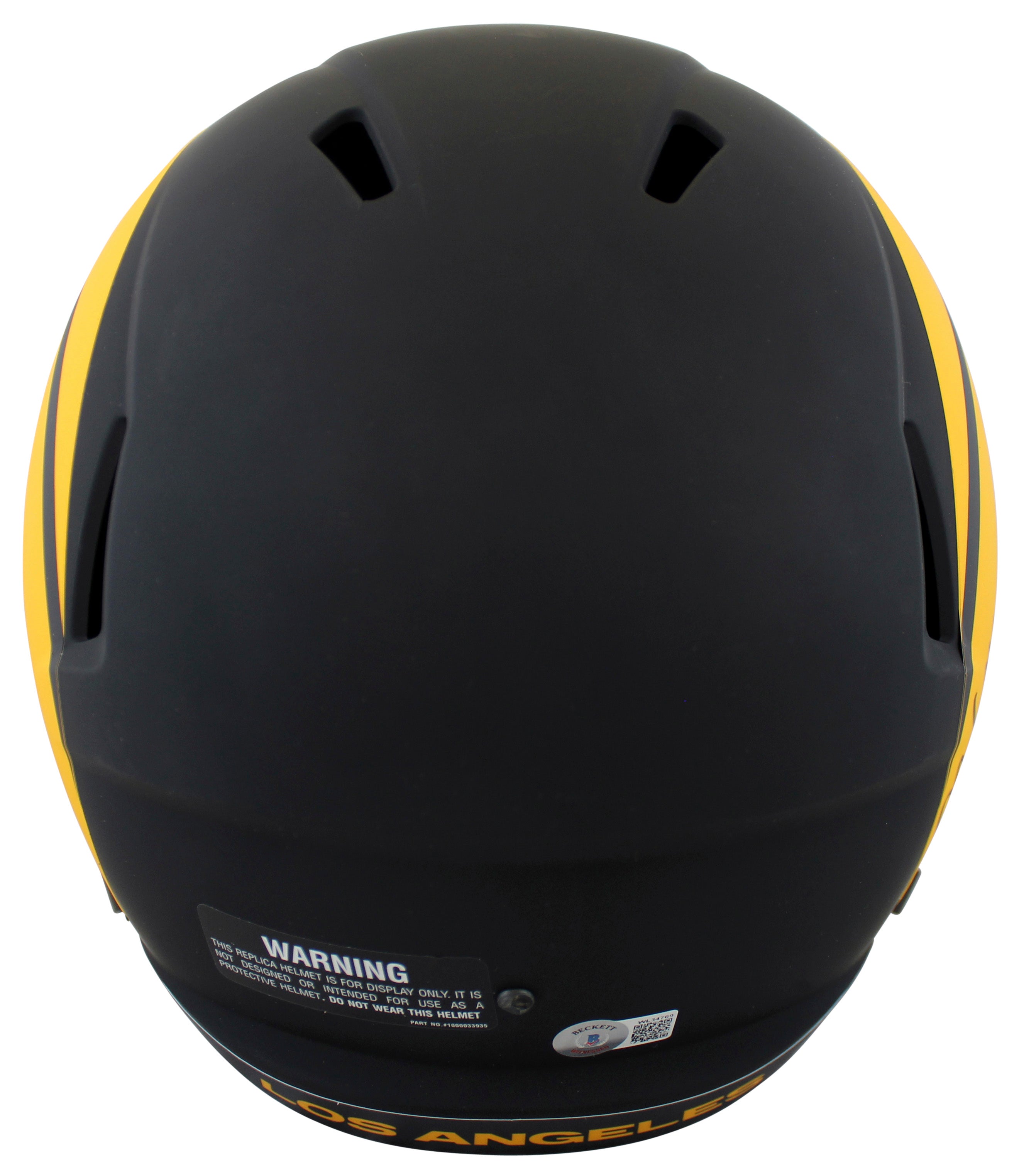 Rams Kurt Warner & Marshall Faulk Signed Eclipse Full Size Speed Rep Helmet BAS