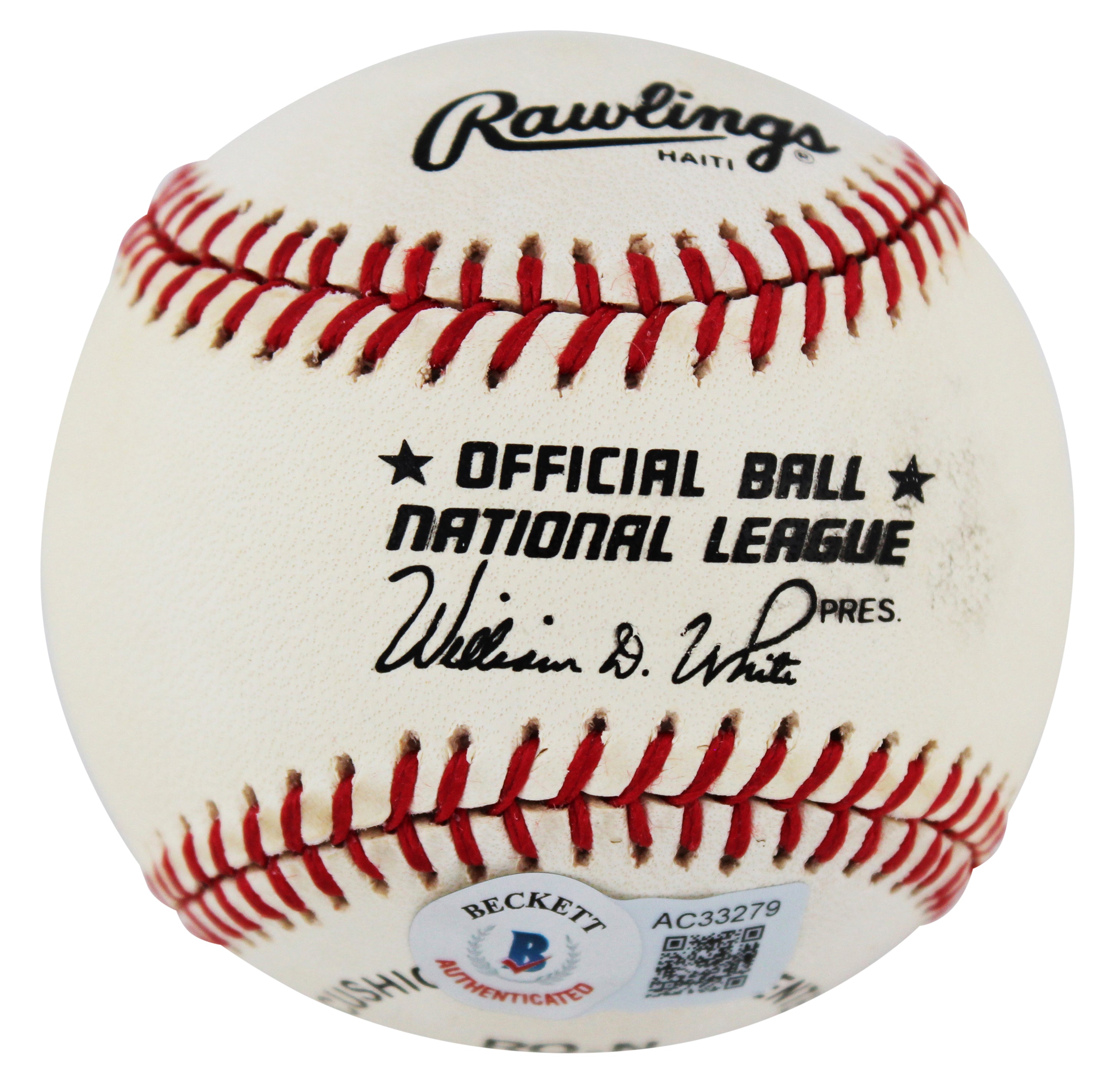 Giants Willie Mays Authentic Signed William White Onl Baseball BAS #AC33279
