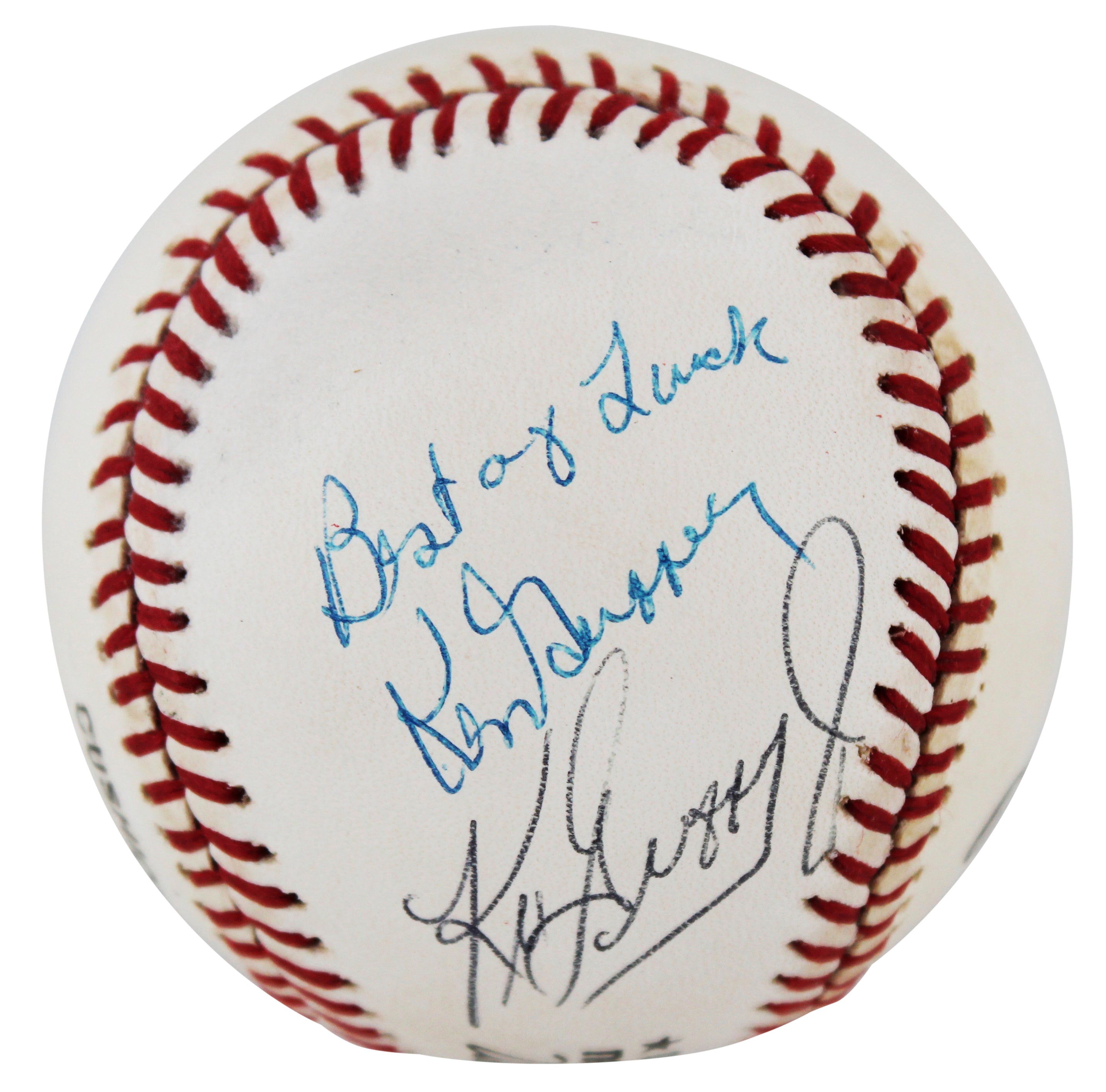 Mariners Ken Girffey Jr. & Ken Griffey Sr. Signed Onl Baseball BAS #AC33303