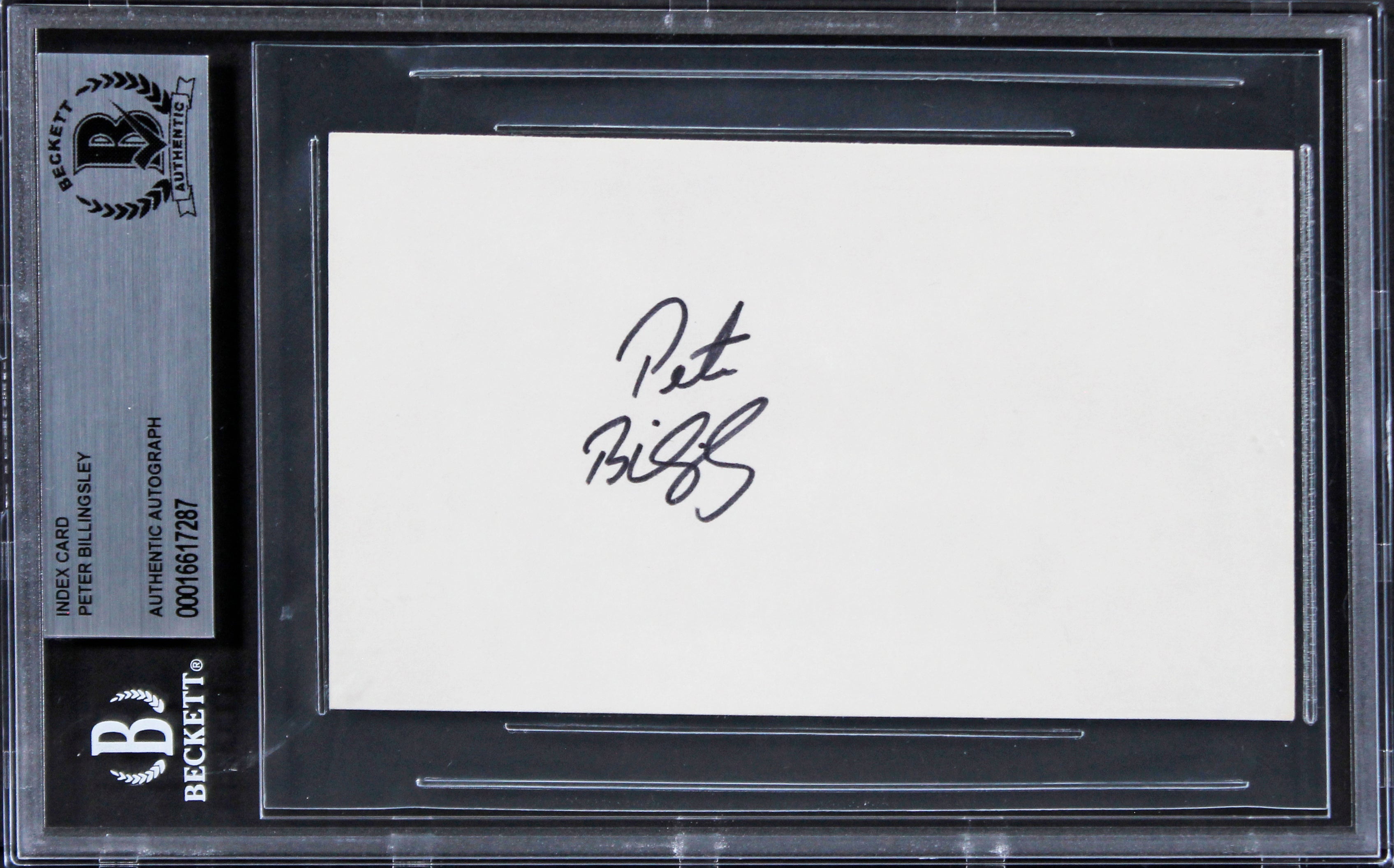 Peter Billingsley A Christmas Story Authentic Signed 3x5 Index Card BAS Slabbed