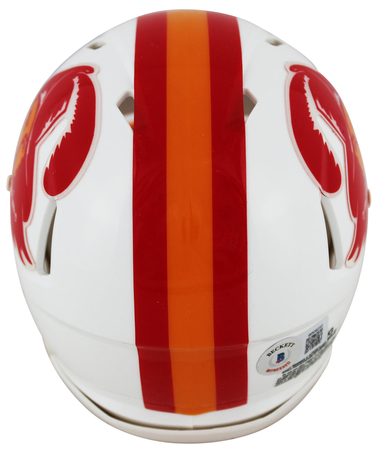 Buccaneers Warren Sapp "HOF 13" Signed 76-96 TB Speed Mini Helmet W/ Case BAS Wt