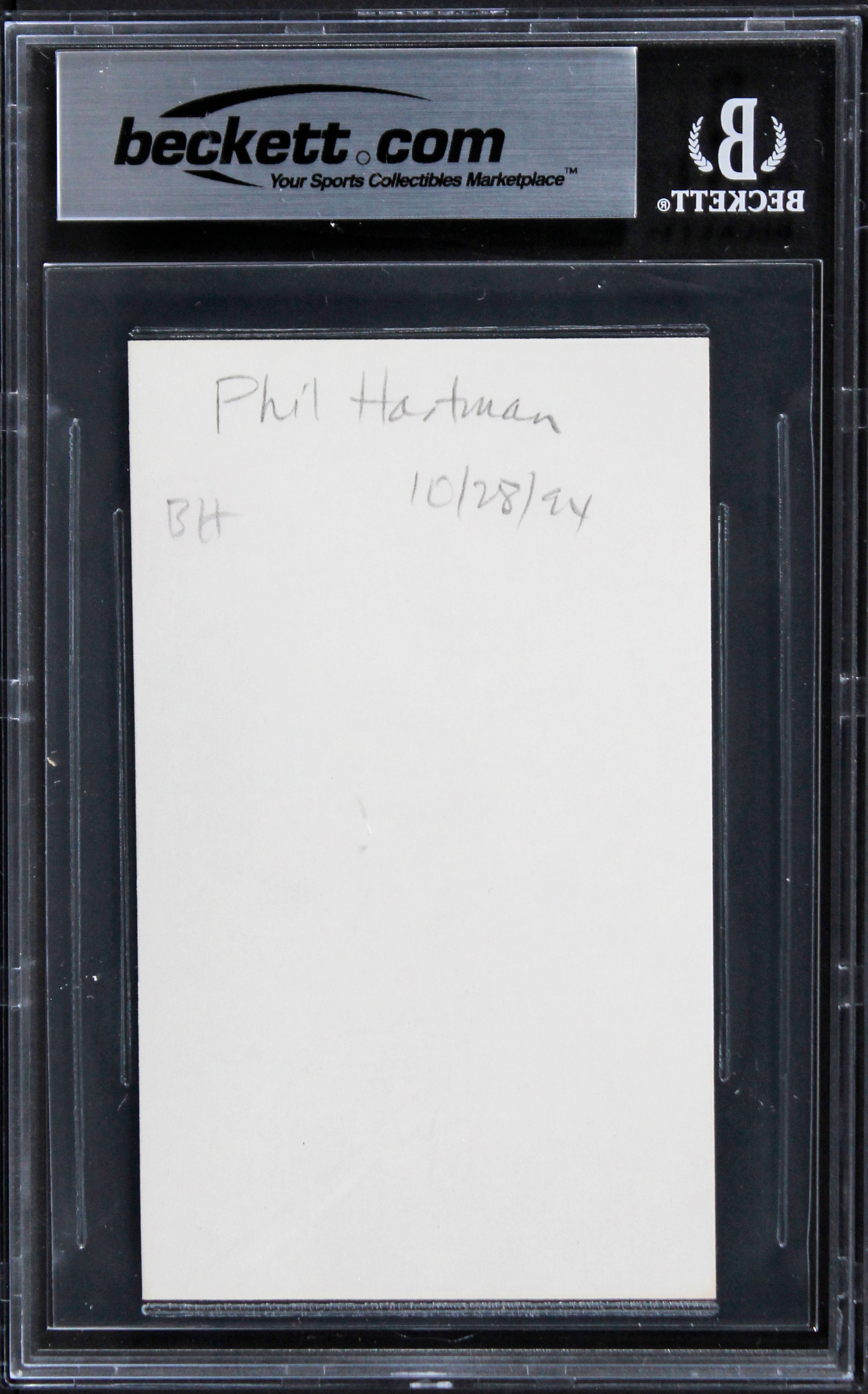 Phil Hartman Saturday Night Live Authentic Signed 3x5 Index Card BAS Slabbed 2