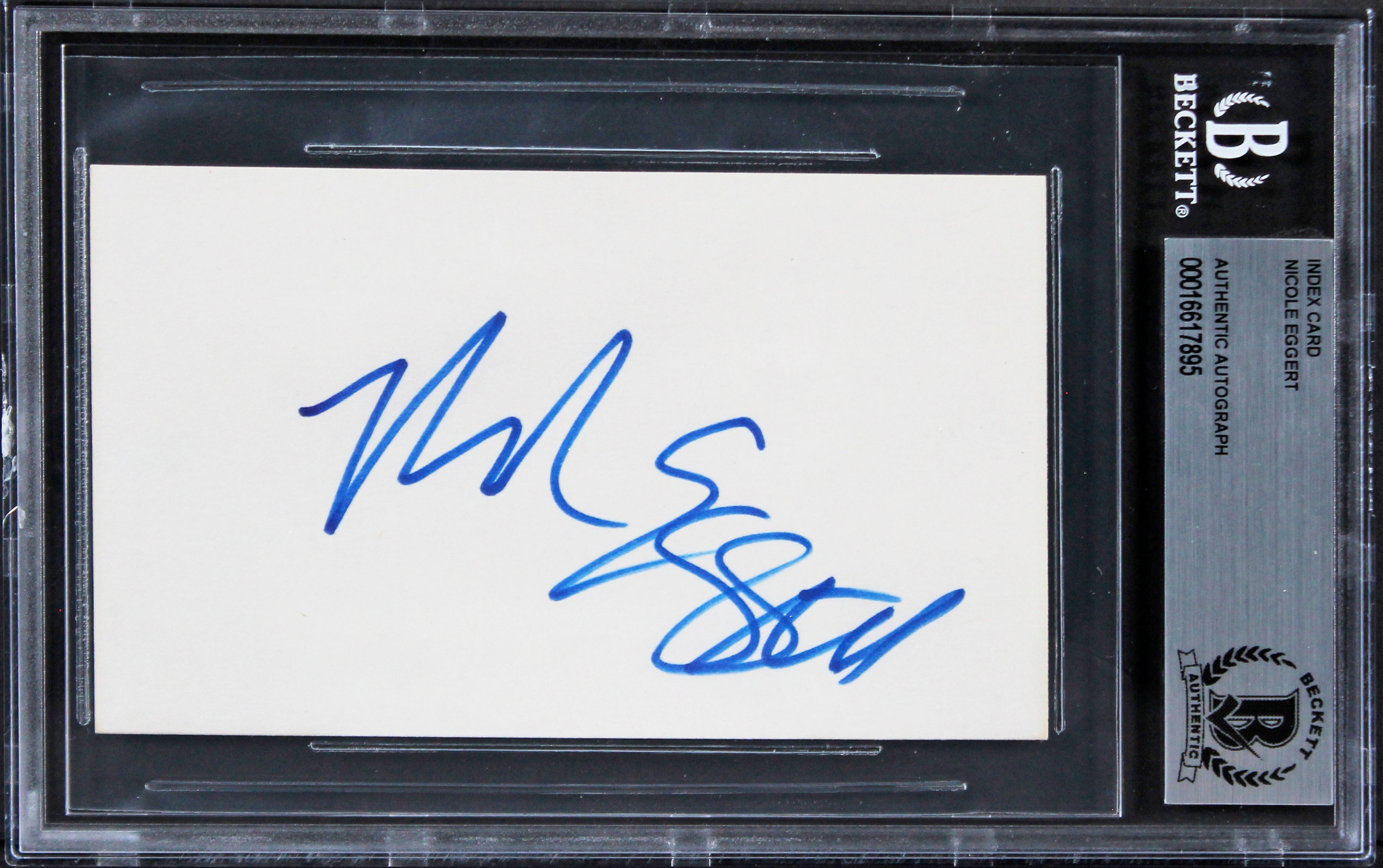 Nicole Eggert Baywatch Authentic Signed 3x5 Index Card Autographed BAS Slabbed 2
