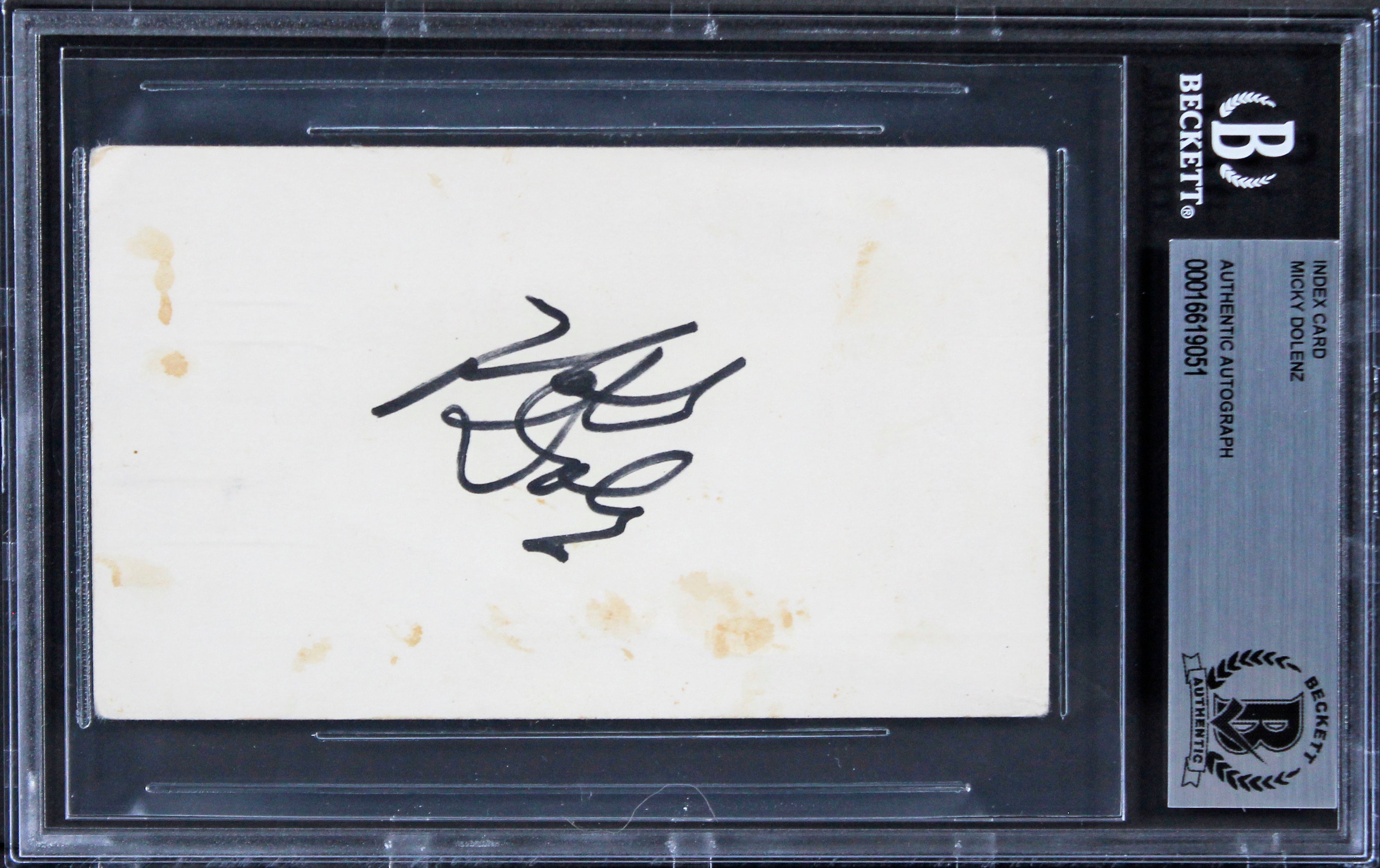 Micky Dolenz The Monkees Authentic Signed 3x5 Index Card BAS Slabbed 2