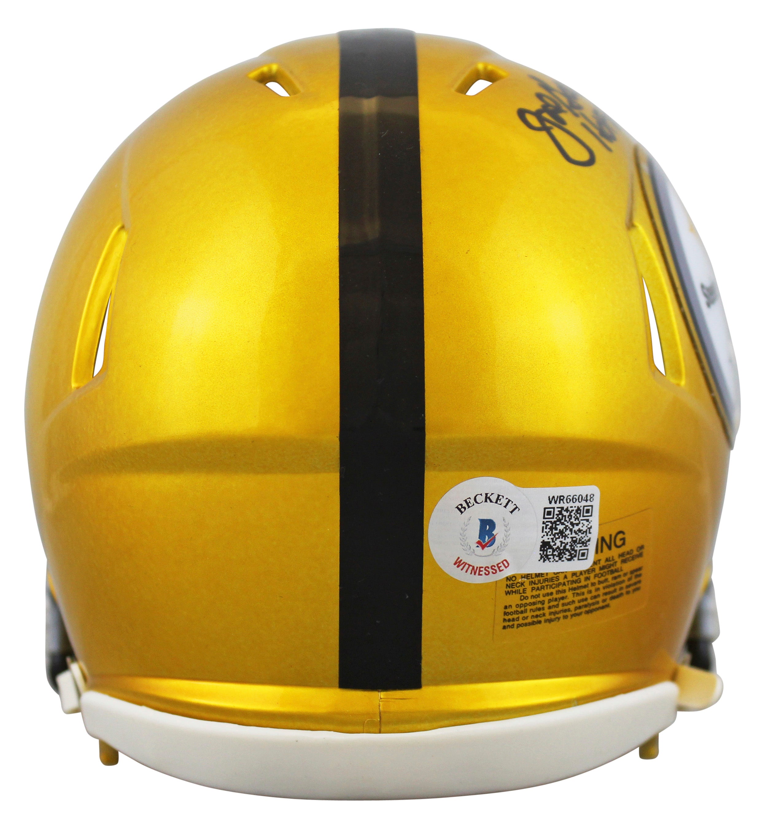 Steelers Joe Greene "HOF 87" Authentic Signed Flash Speed Mini Helmet BAS Wit