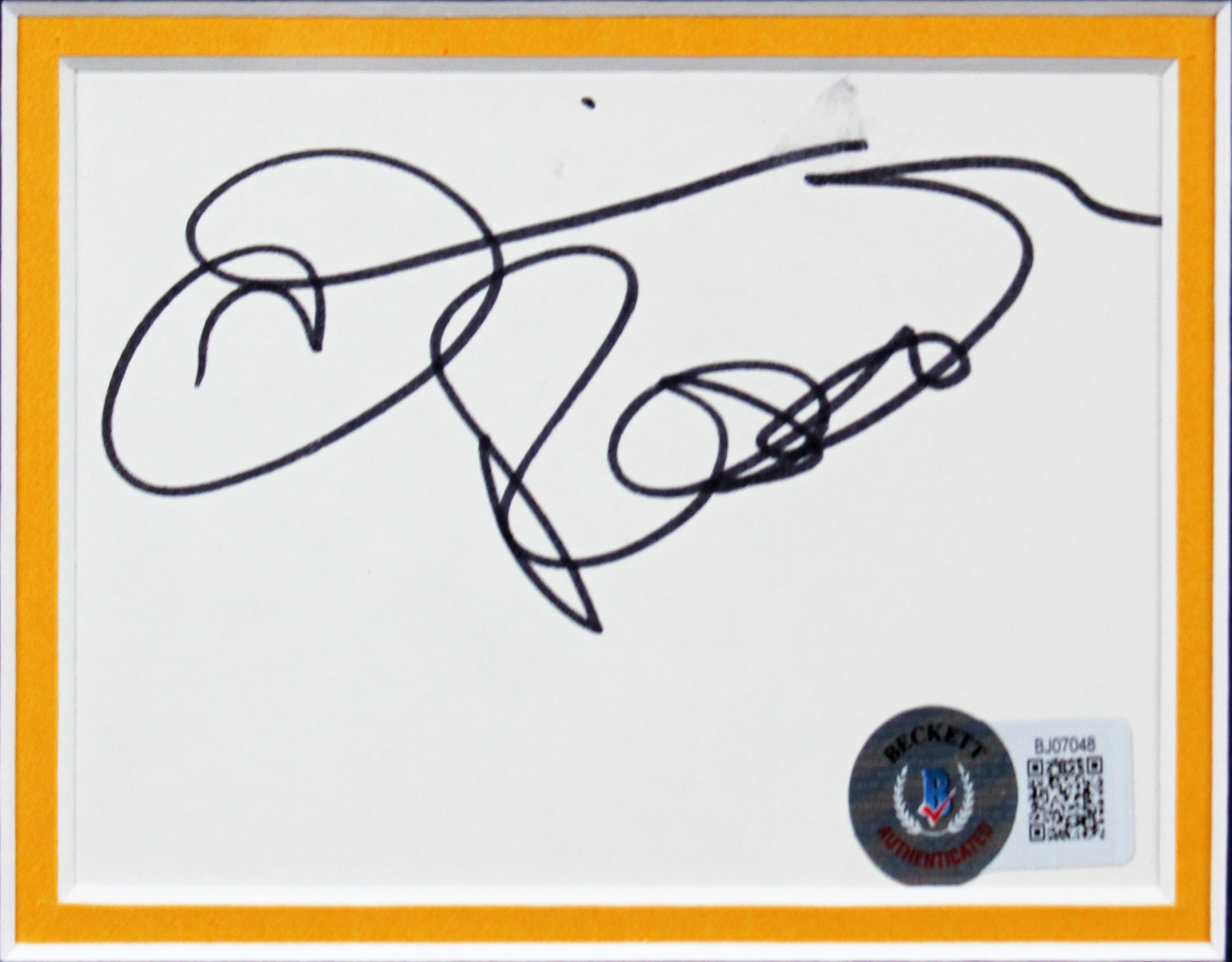 Chris Rock The Longest Yard Signed 4x6 Index Card Framed Display BAS #BJ07048