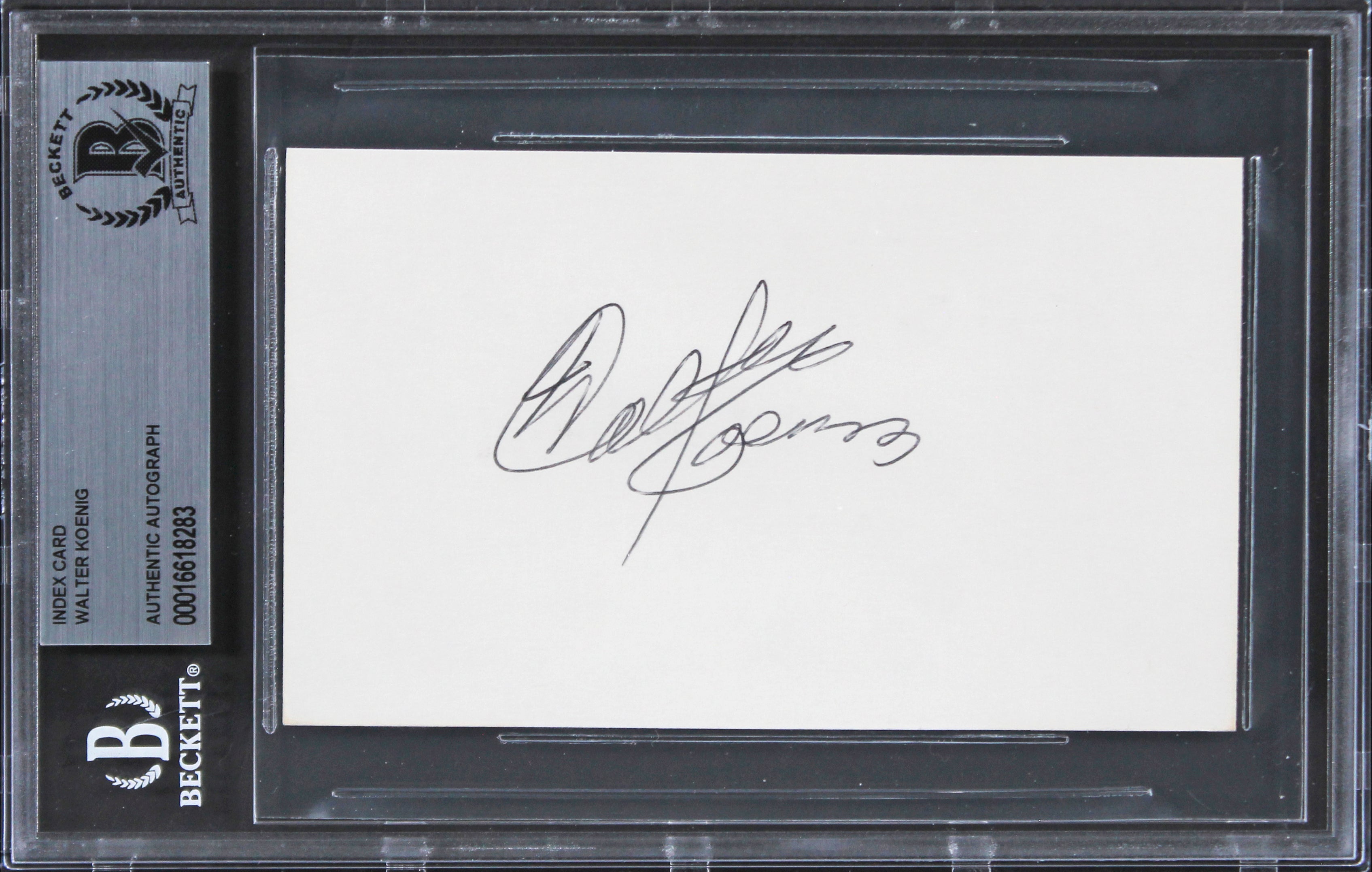 Walter Koenig Star Trek The Movie Authentic Signed 3x5 Index Card BAS Slabbed 1