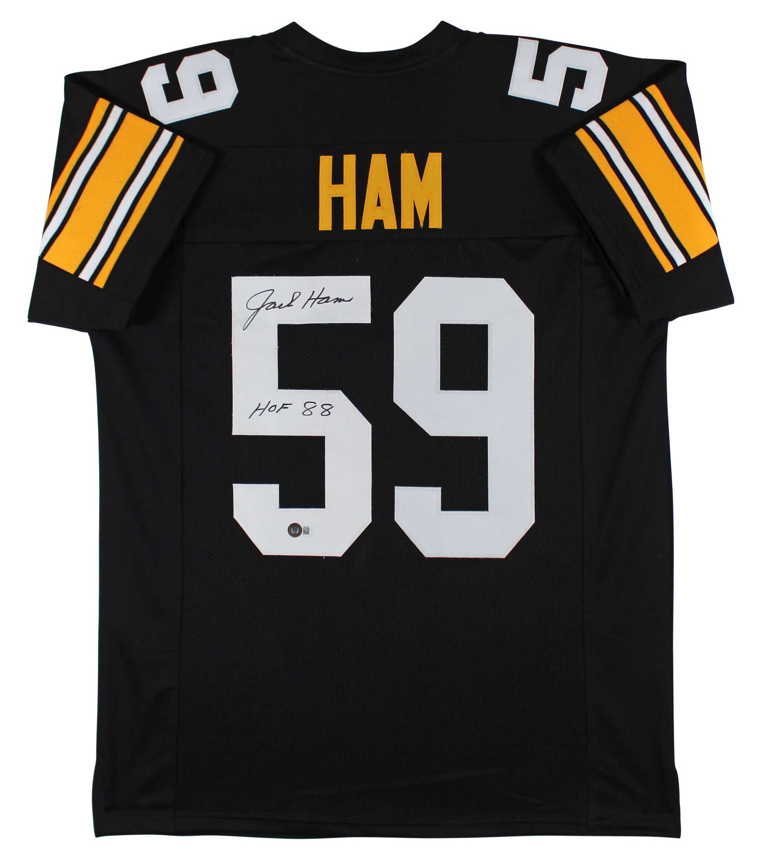 Jack Ham "HOF 88" Authentic Signed Black Pro Style Jersey Autographed BAS