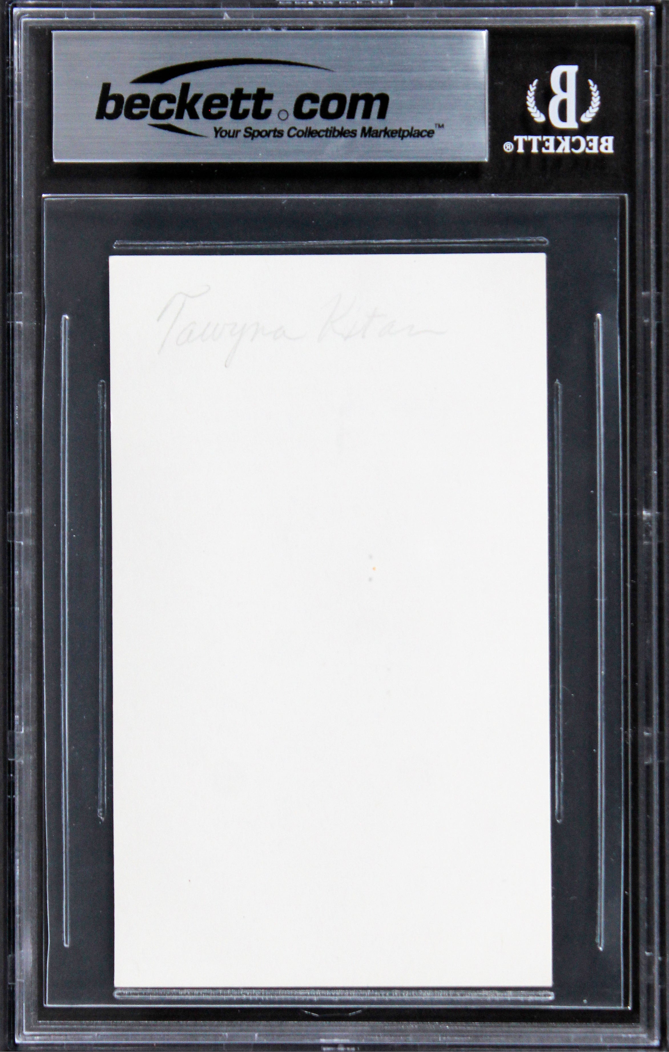 Tawny Kitaen California Girls Authentic Signed 3x5 Index Card BAS Slabbed