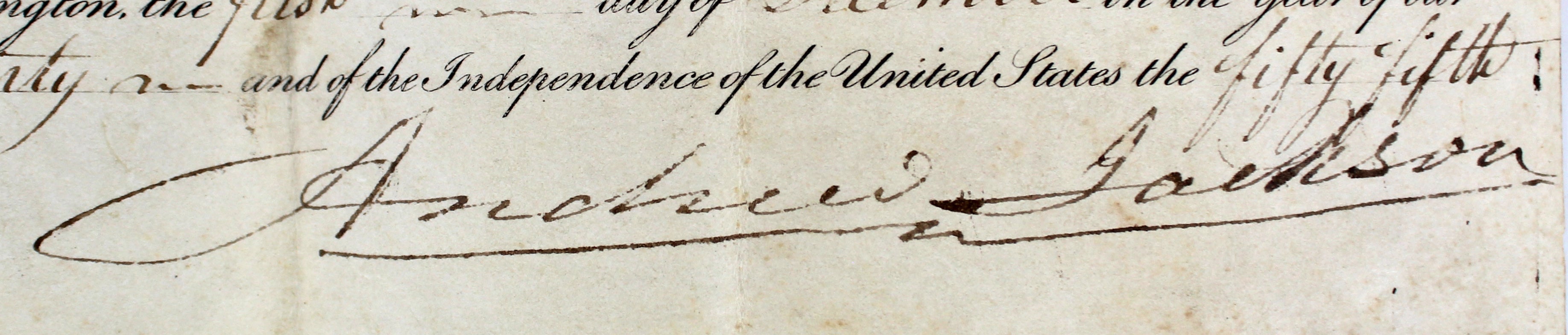 Andrew Jackson Authentic Signed 9.75x15.75 1830 Land Grant Document BAS #AD04262