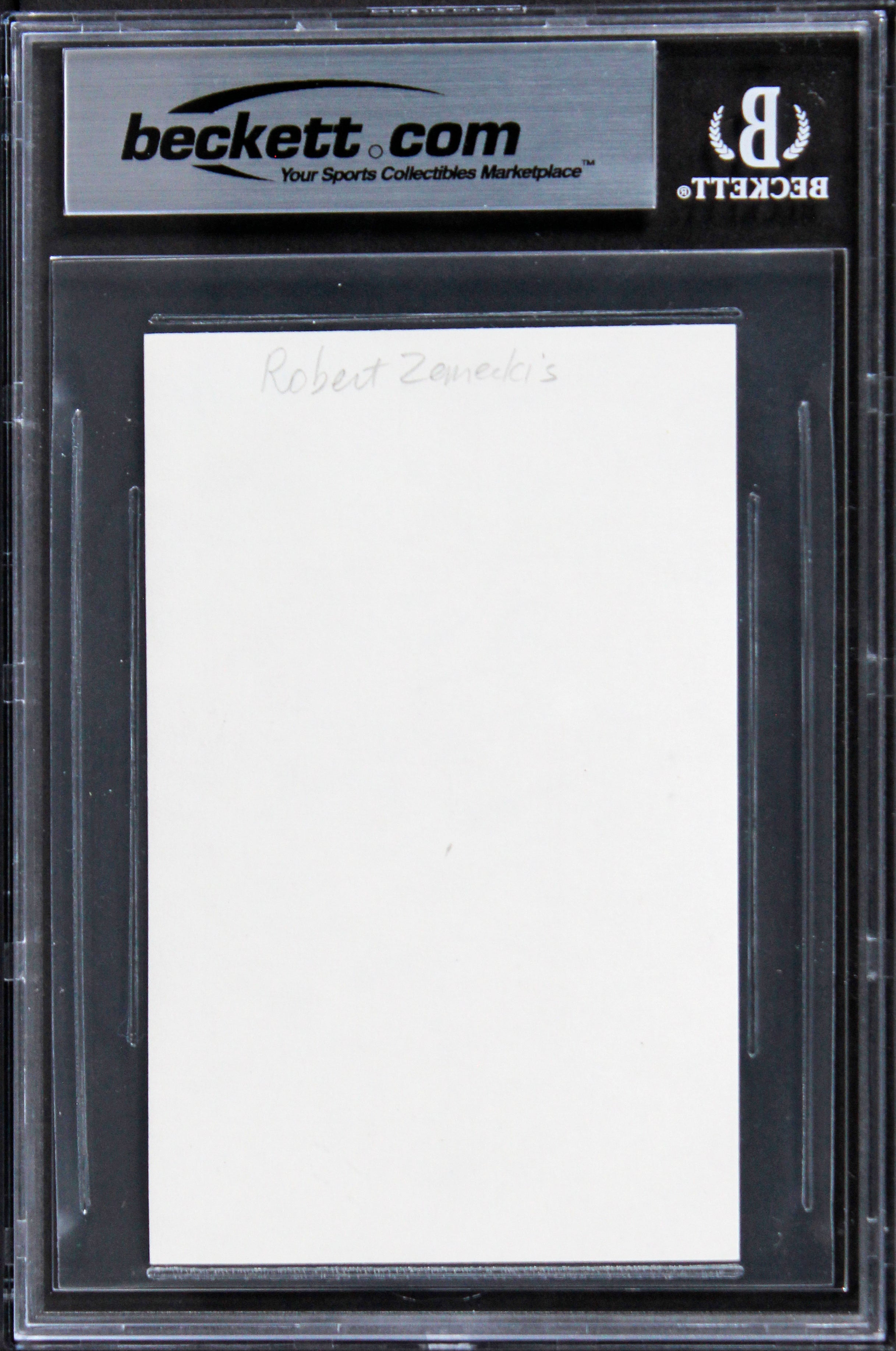 Robert Zemeckis Back To The Future Authentic Signed 3x5 Index Card BAS Slabbed