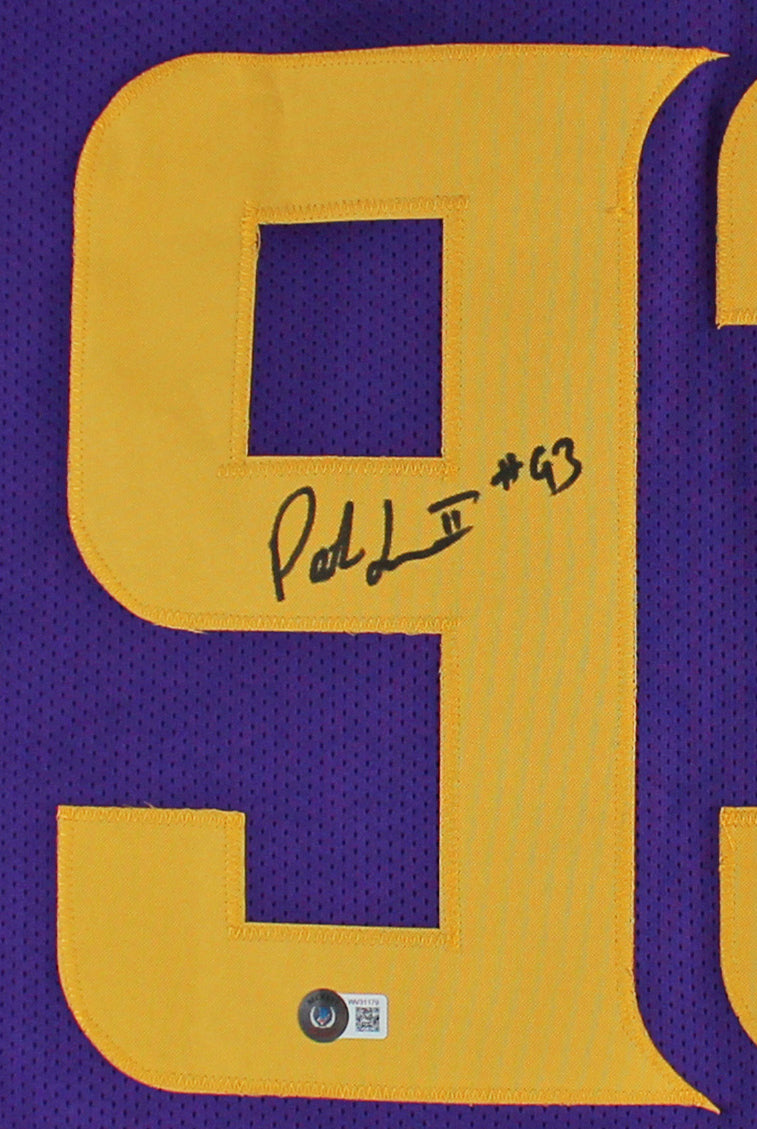 Patrick Jones Authentic Signed Purple Color Rush Pro Style Jersey BAS Witnessed