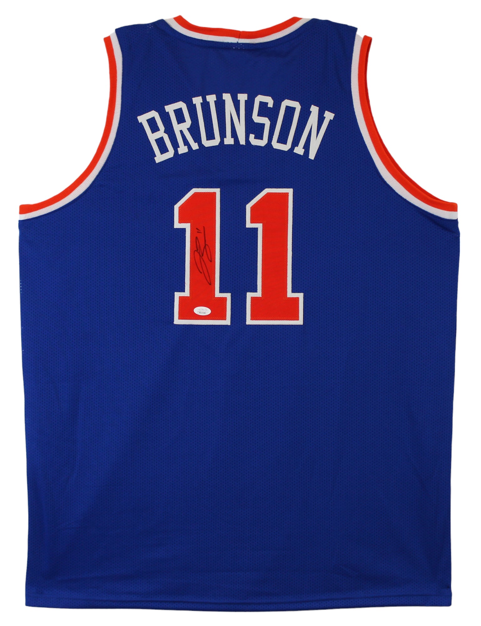 Jalen Brunson Authentic Signed Blue Pro Style Jersey Autographed JSA Witness