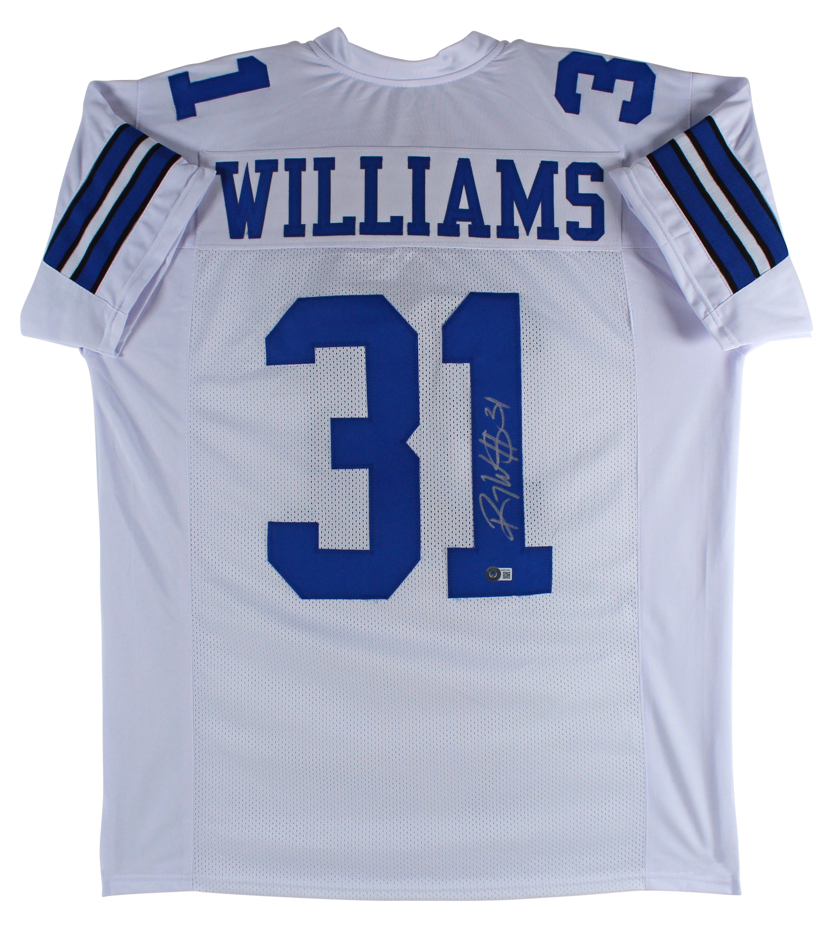Roy Williams Authentic Signed White Pro Style Jersey Autographed BAS Witnessed