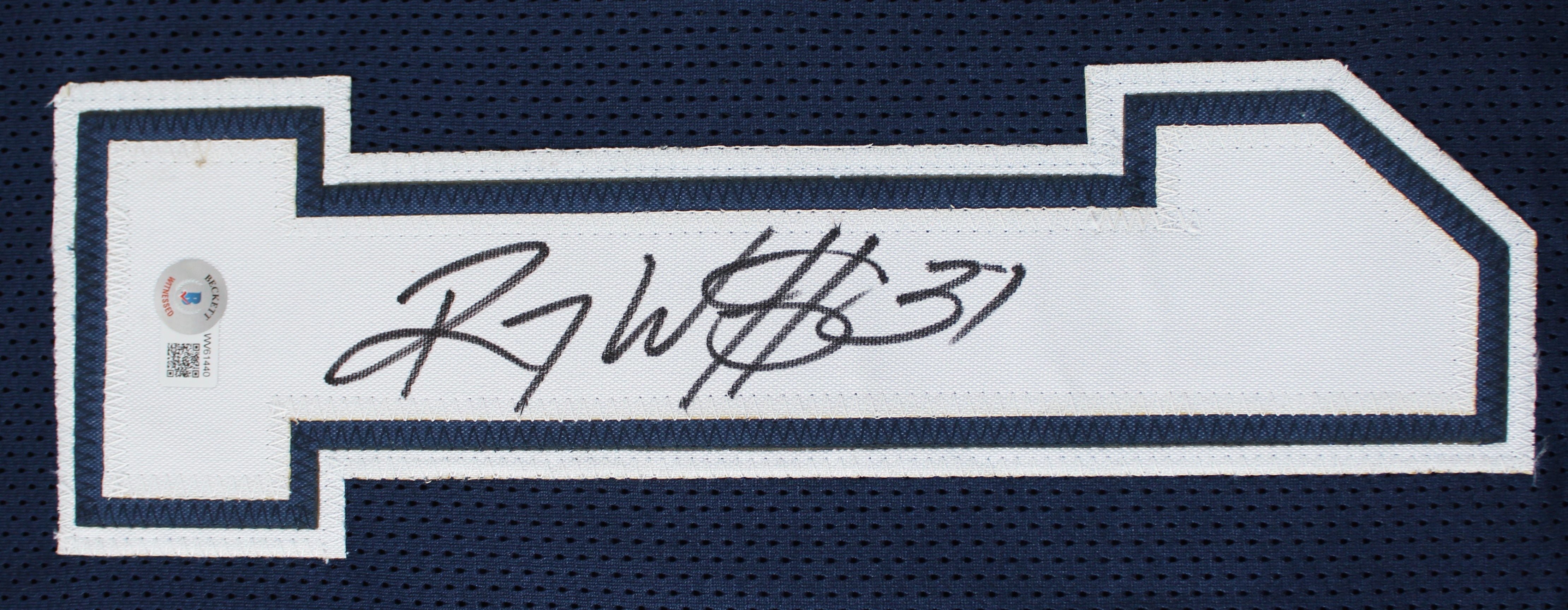 Roy Williams Authentic Signed Navy Blue Pro Style Jersey Autographed BAS Witness