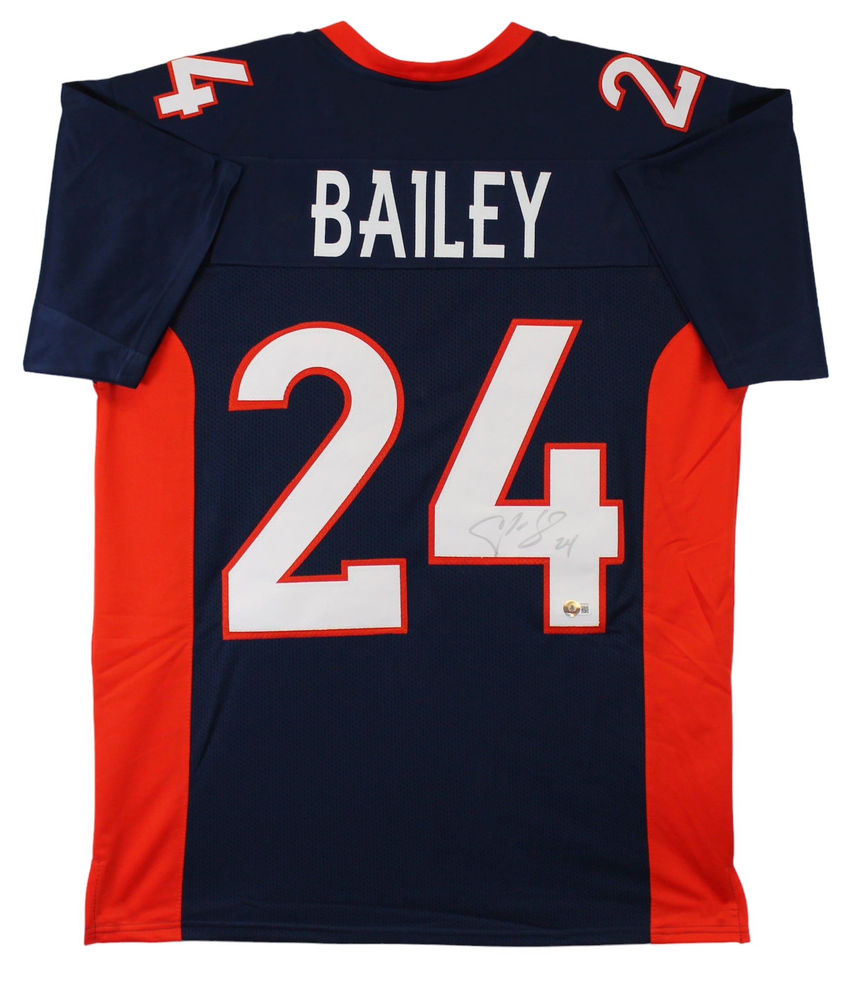 Champ Bailey Authentic Signed Navy Blue Pro Style Jersey BAS Witnessed #W105822