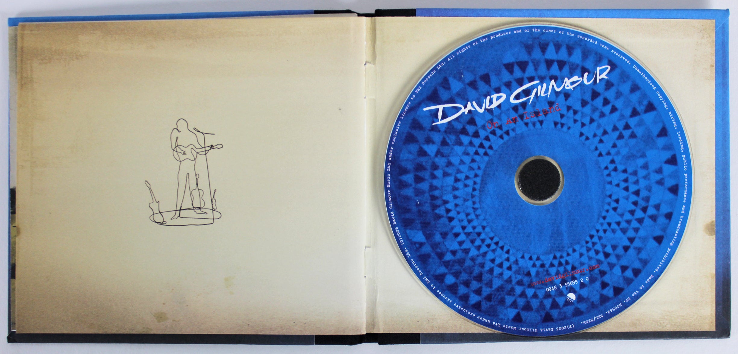 Pink Floyd David Gilmour Authentic Signed On An Island Cd Cover Page JSA #Z85157