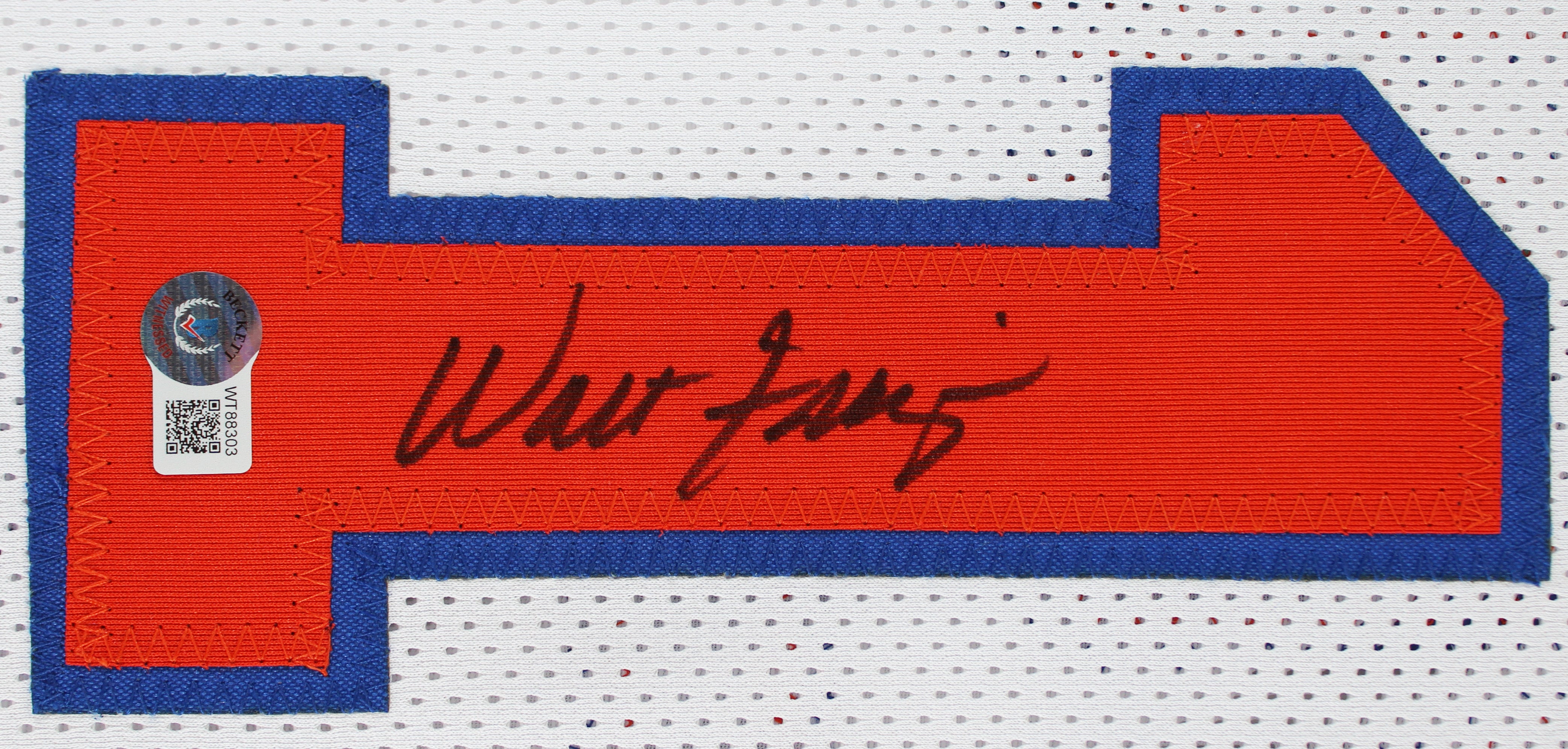 Walt Frazier Authentic Signed White Pro Style Jersey Autographed BAS Witnessed