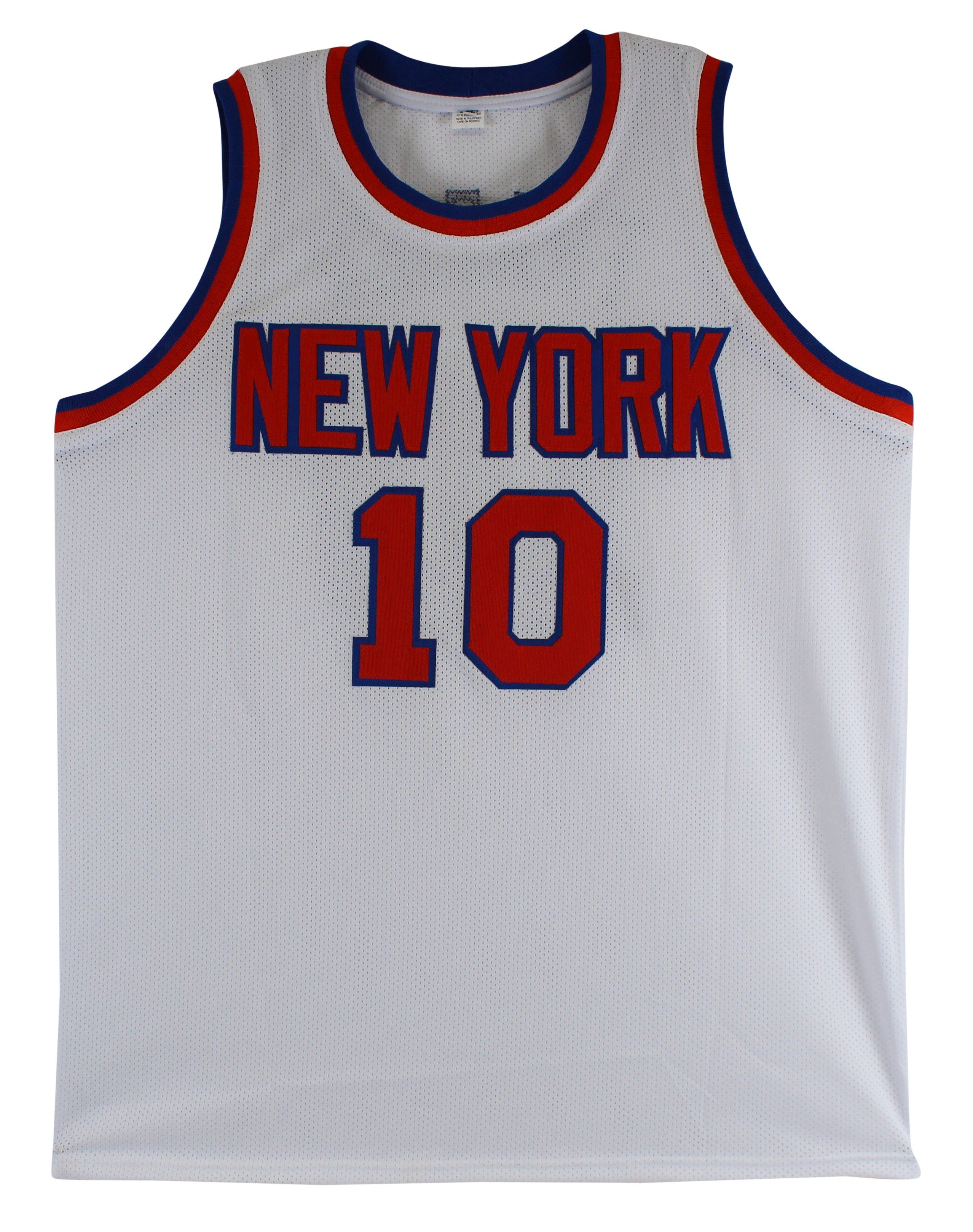 Walt Frazier Authentic Signed White Pro Style Jersey Autographed BAS Witnessed
