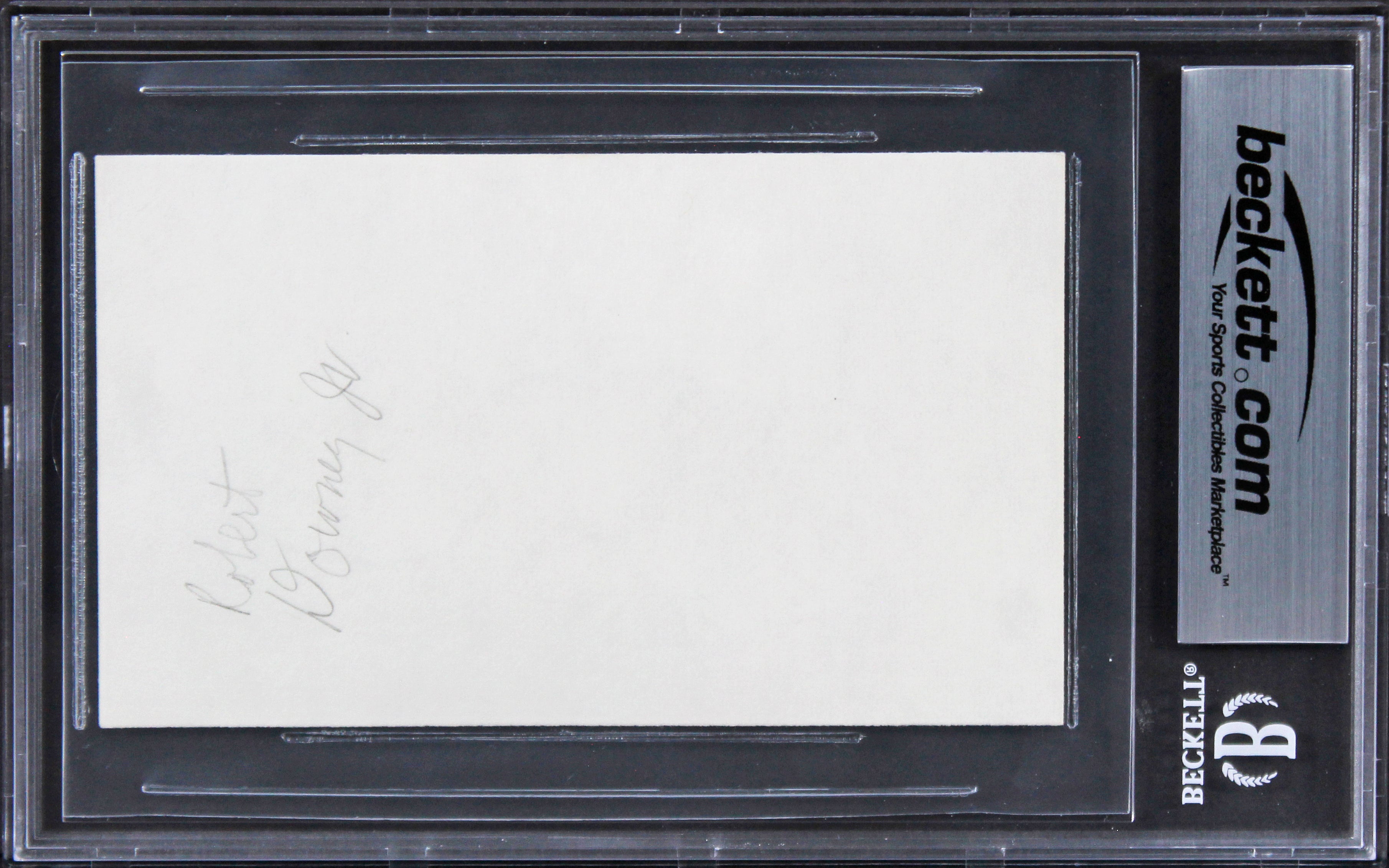 Robert Downey Jr Iron Man Authentic Signed 3x5 Index Card BAS Slabbed