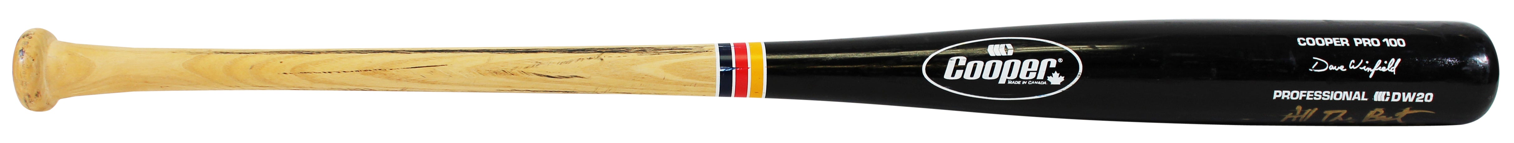 Blue Jays Dave Winfield Signed 1992 Game Used Cooper Pro 100 Bat BAS #BJ07009