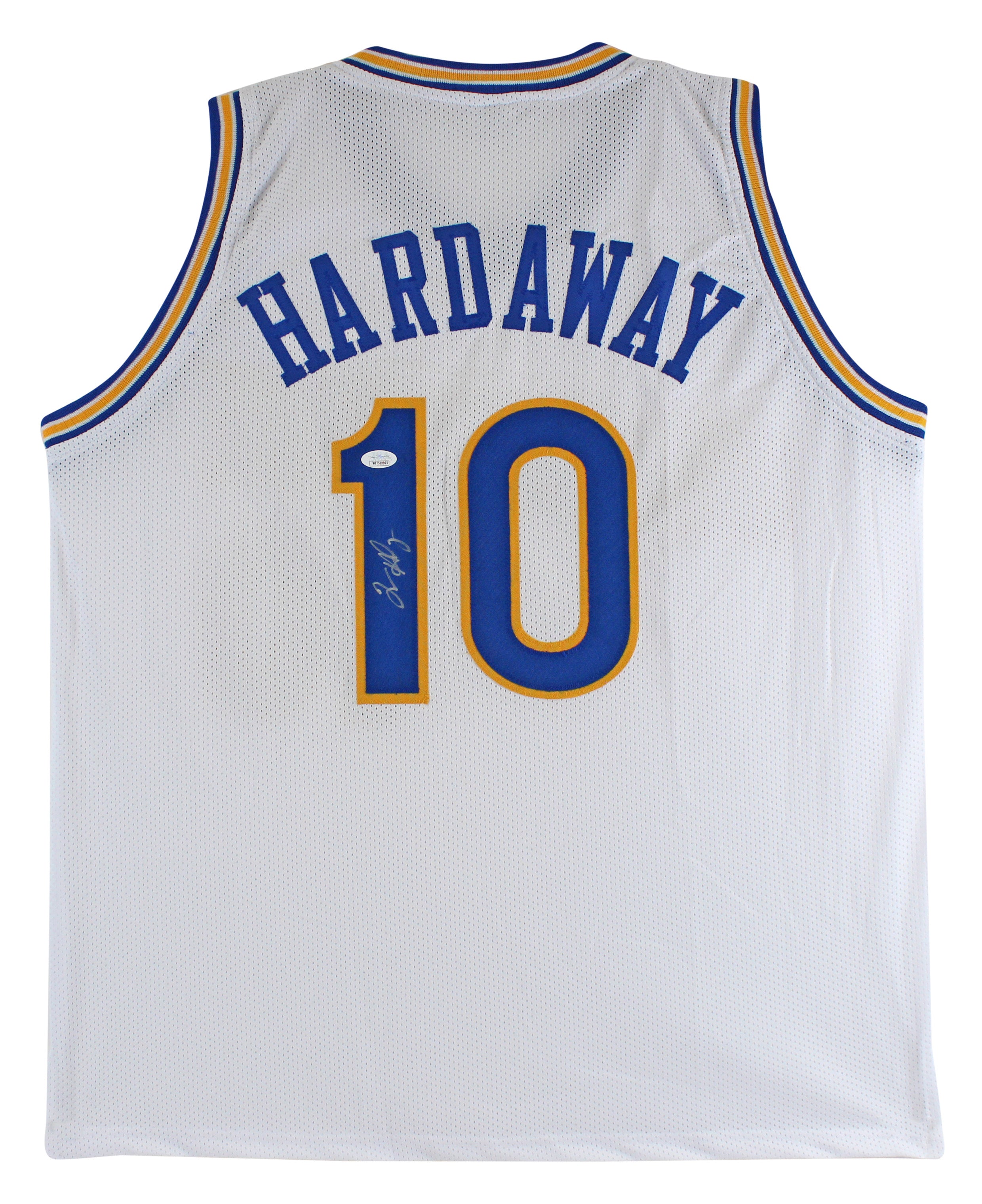 Tim Hardaway Authentic Signed White Pro Style Jersey Autographed JSA Witness