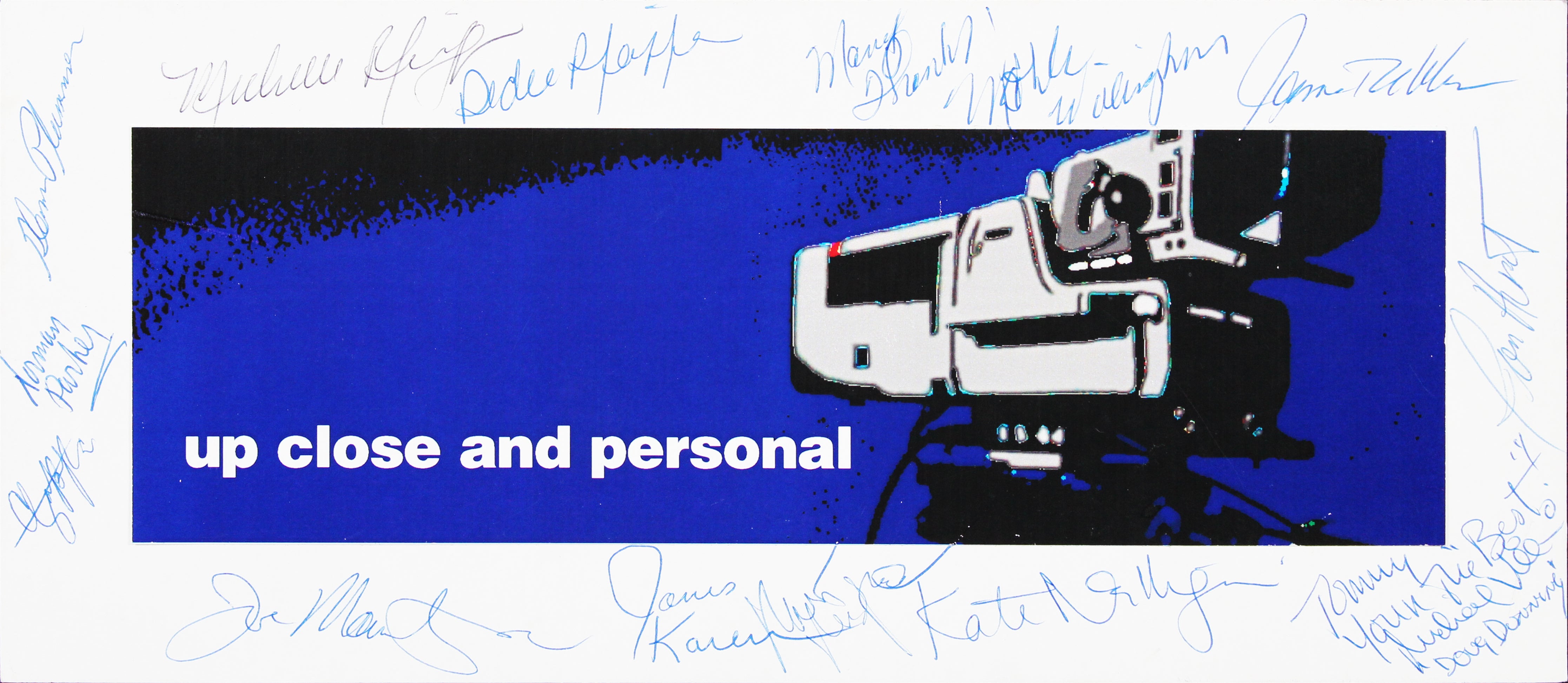 Up Close & Personal (13) Redford, Pfeiffer Signed 5x12 Placard Sign BAS #AC99547