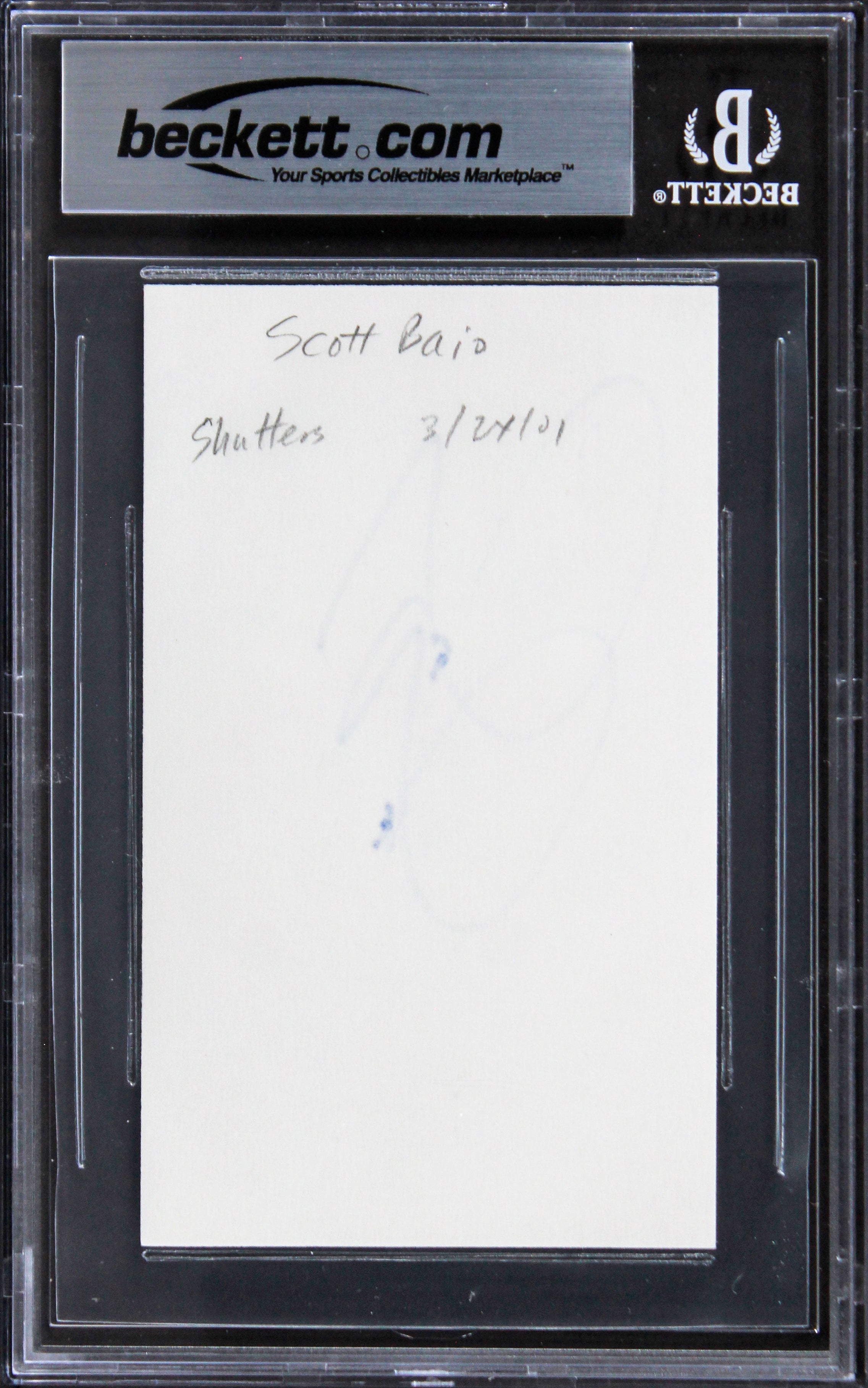 Scott Baio Happy Days Authentic Signed 3x5 Index Card BAS Slabbed 2