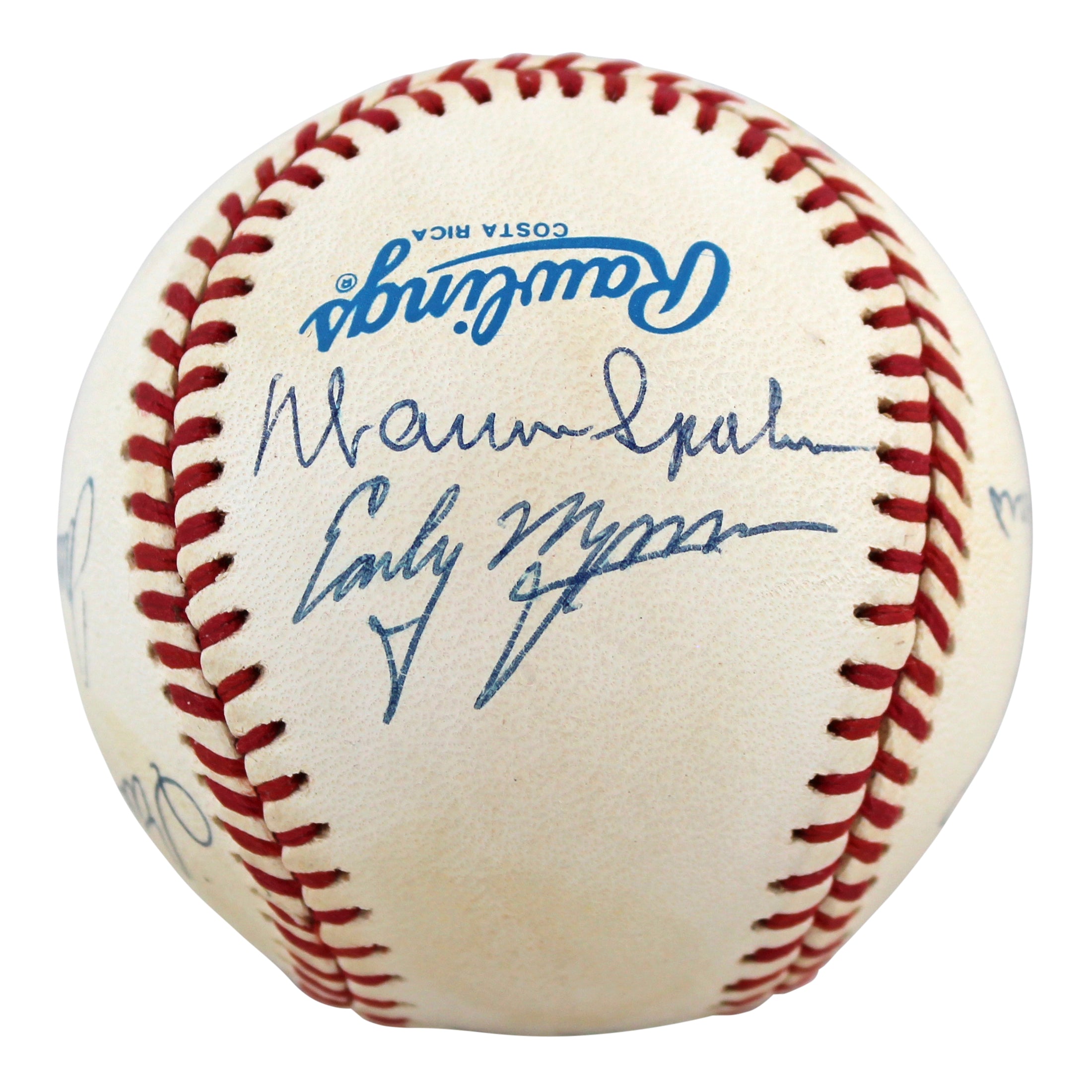 300 Wins (8) Ryan, Seaver, Carlton, Sutton & Spahn Signed Baseball BAS #AA03160