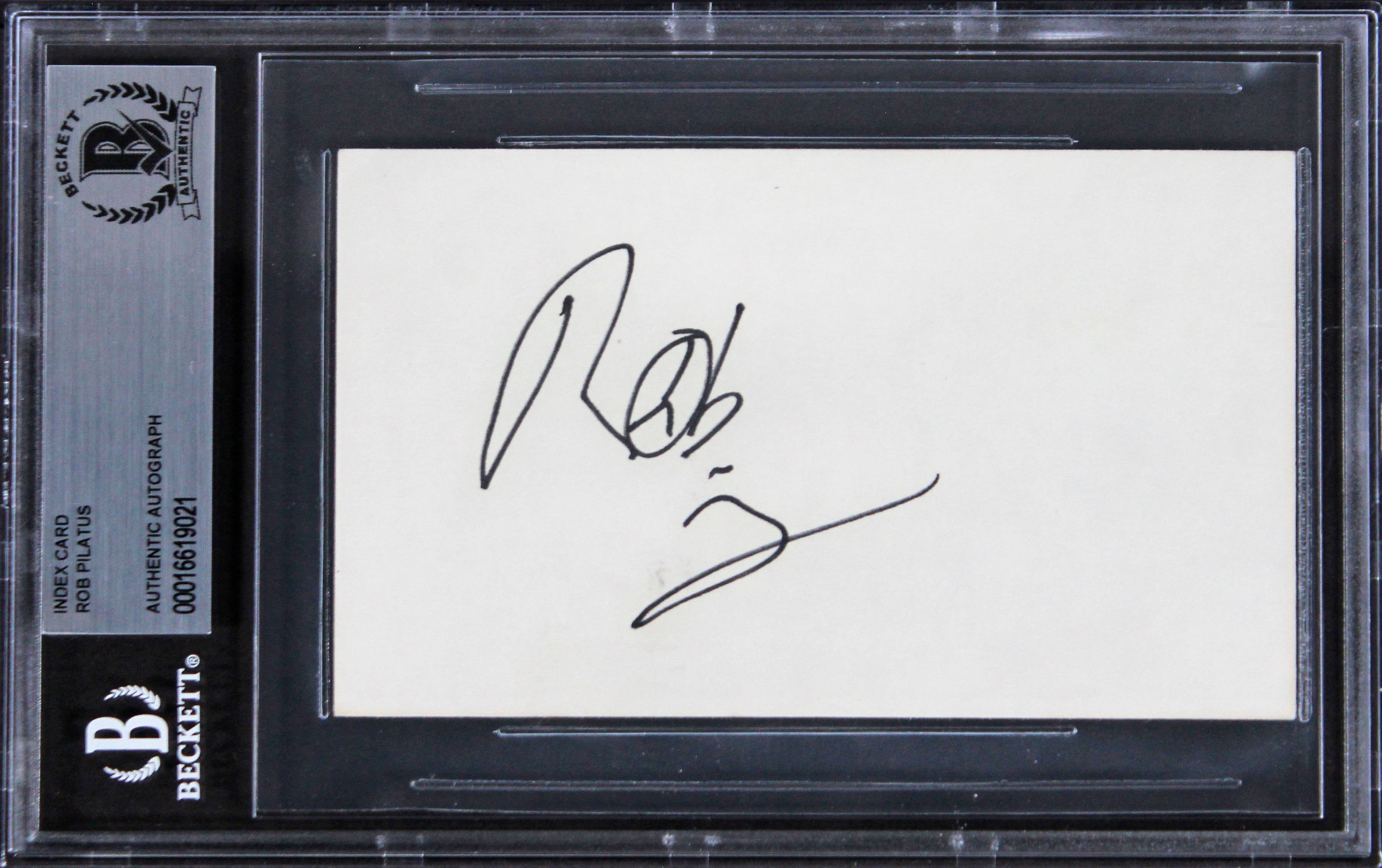 Rob Pilatus Milli Vanilli Authentic Signed 3x5 Index Card BAS Slabbed