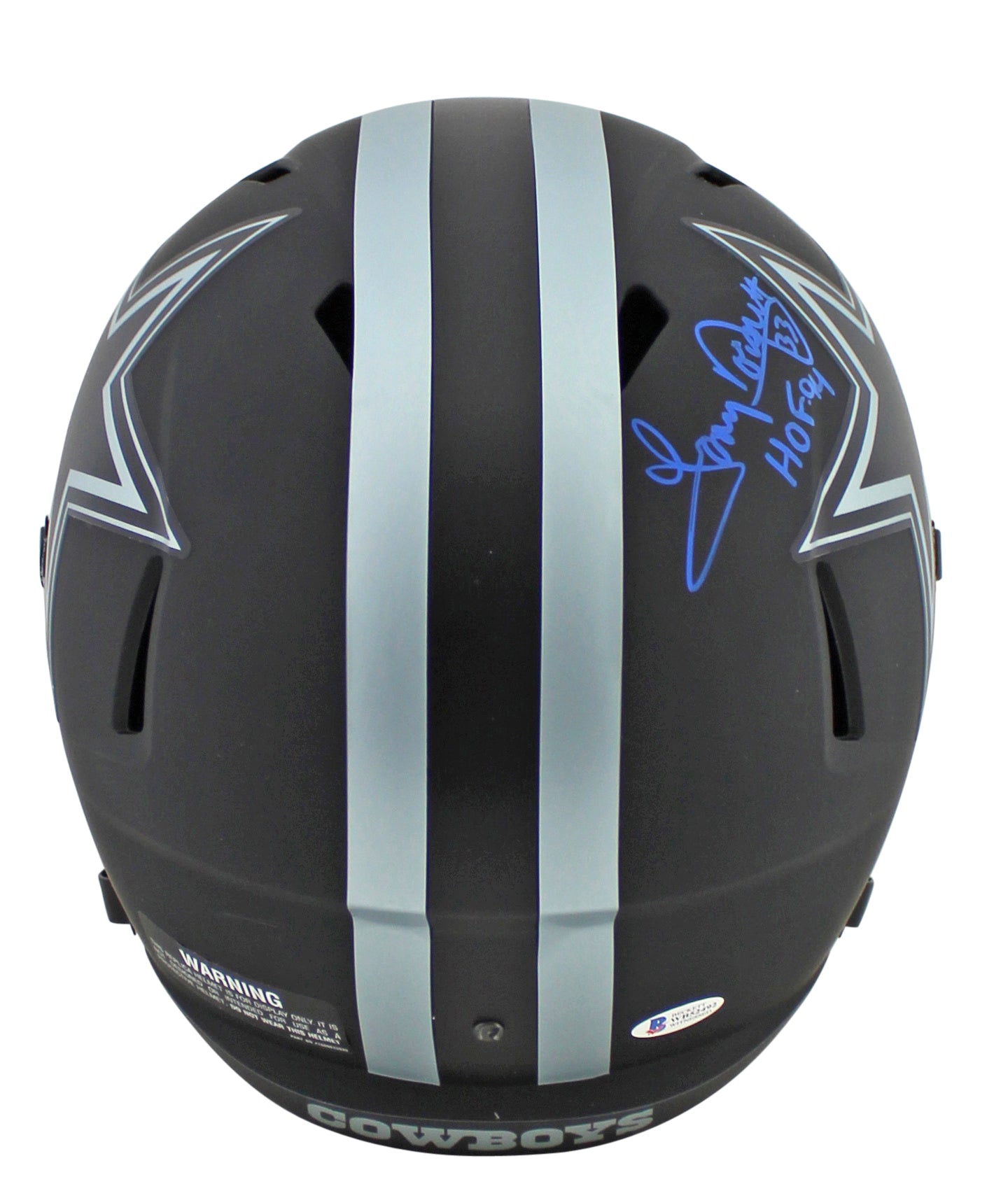 Cowboys Tony Dorsett "HOF 94" Signed Eclipse Full Size Speed Rep Helmet BAS Wit