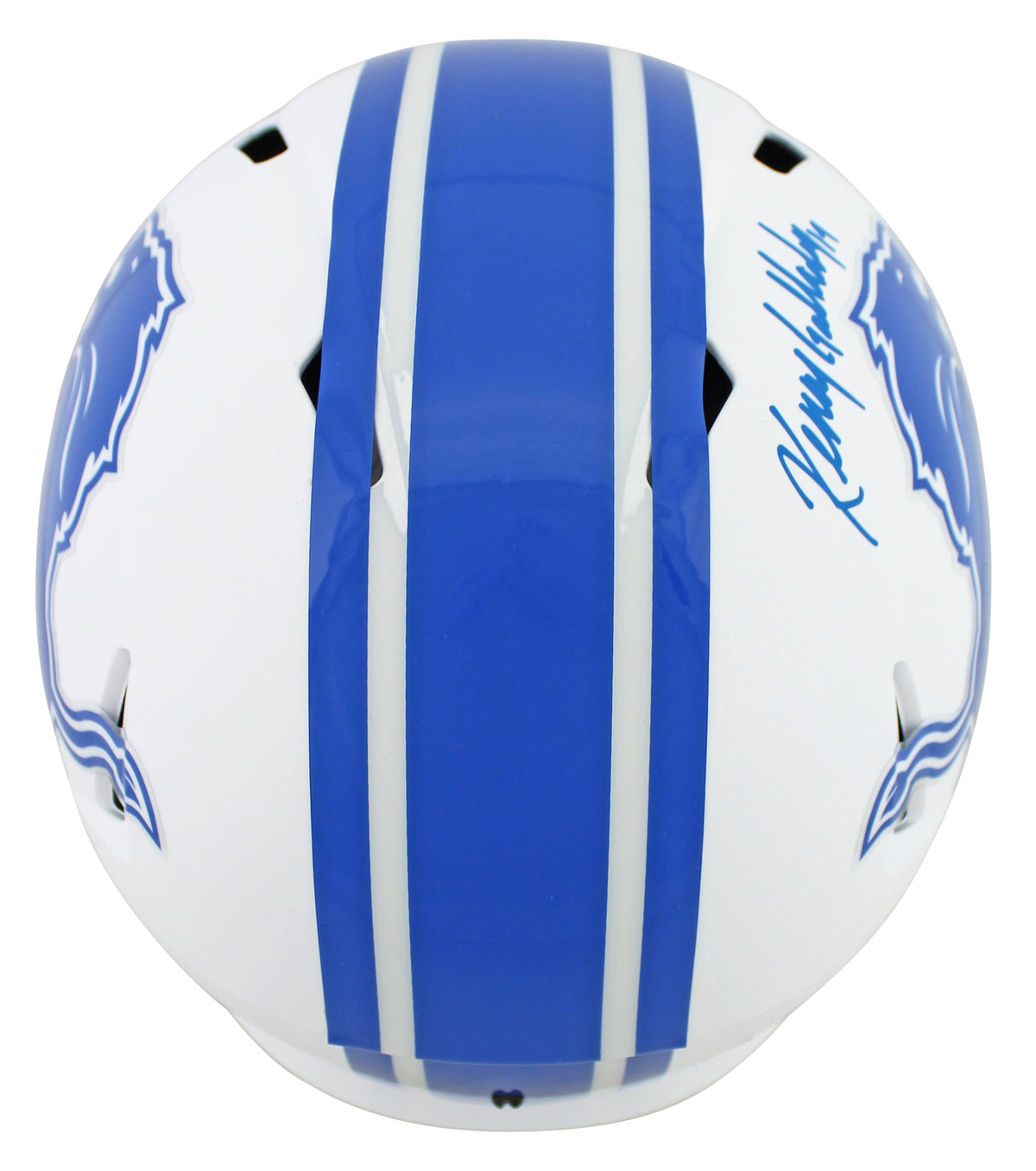 Lions Kenny Golladay Signed Flat White Full Size Speed Rep Helmet JSA Witness