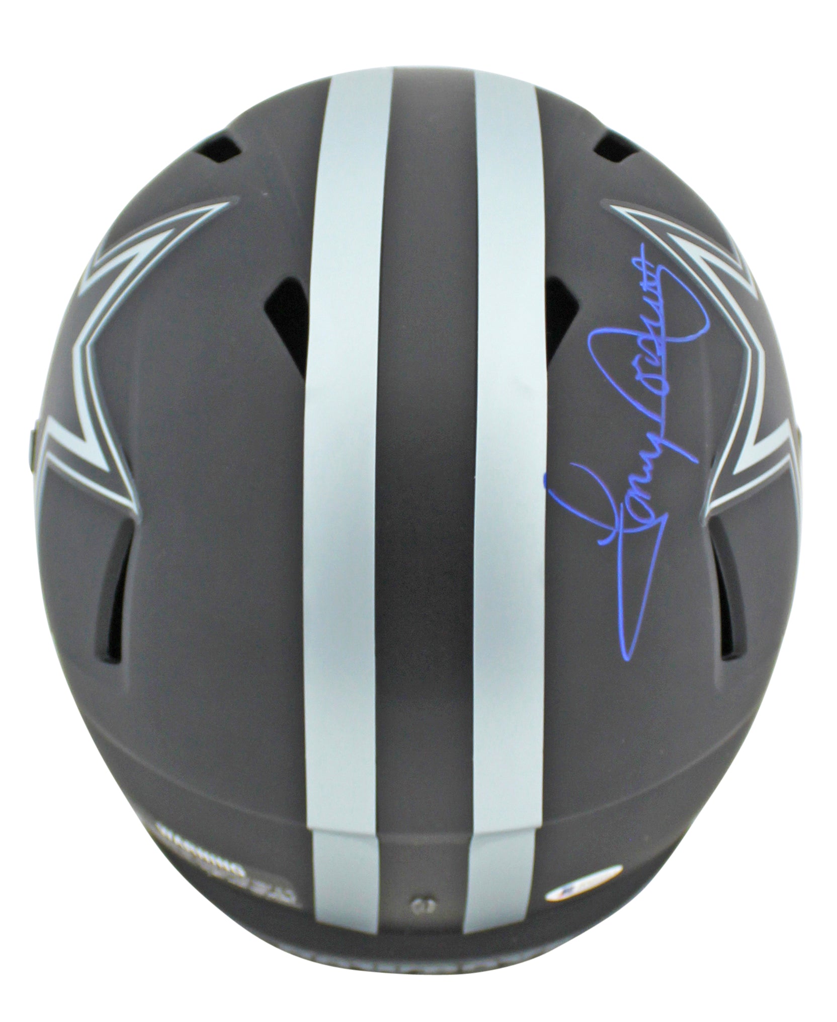 Cowboys Tony Dorsett "America's Team" Signed Eclipse F/S Speed Rep Helmet BAS