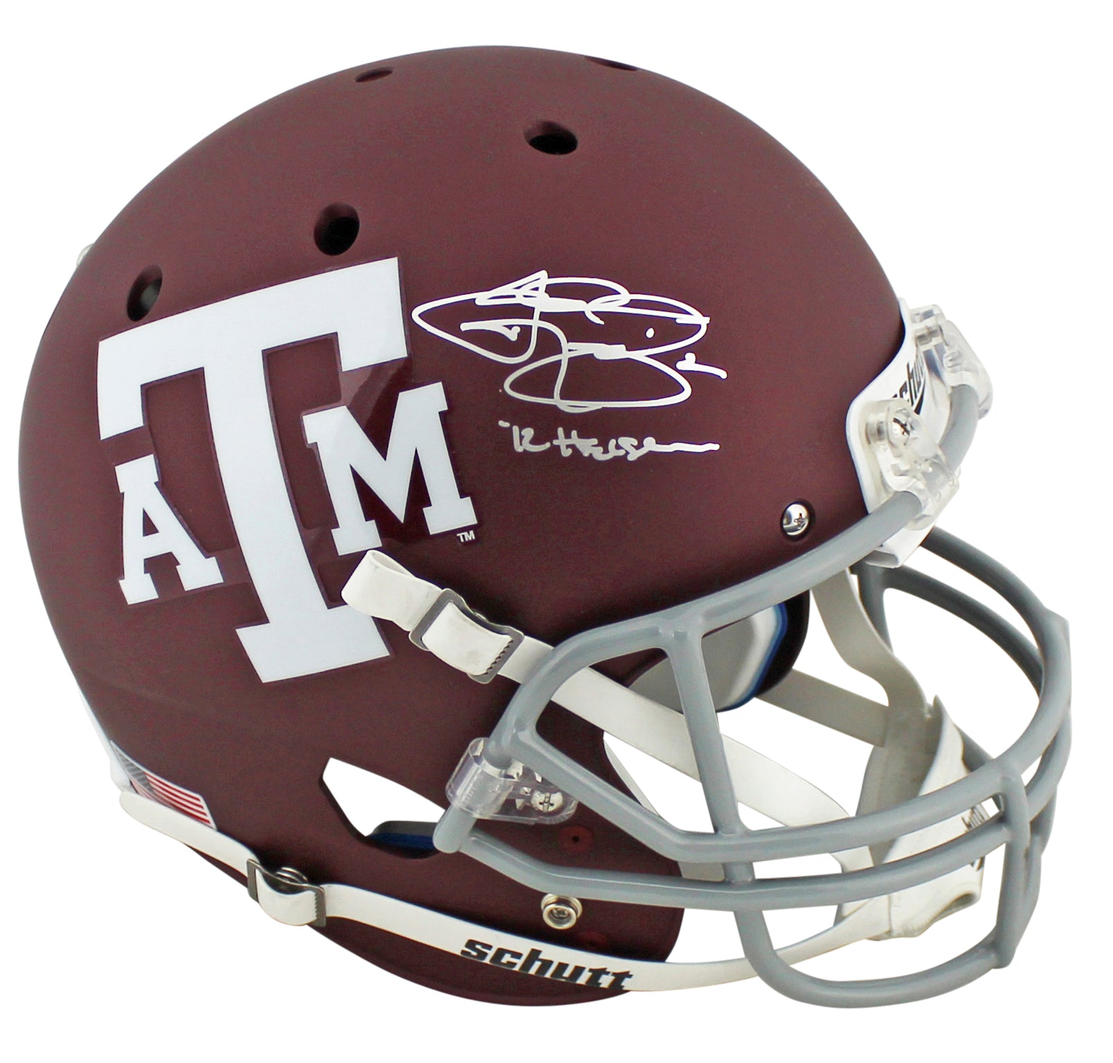 Texas A&M Johnny Manziel 12 Heisman Signed Schutt Full Size Rep Helmet JSA Wit