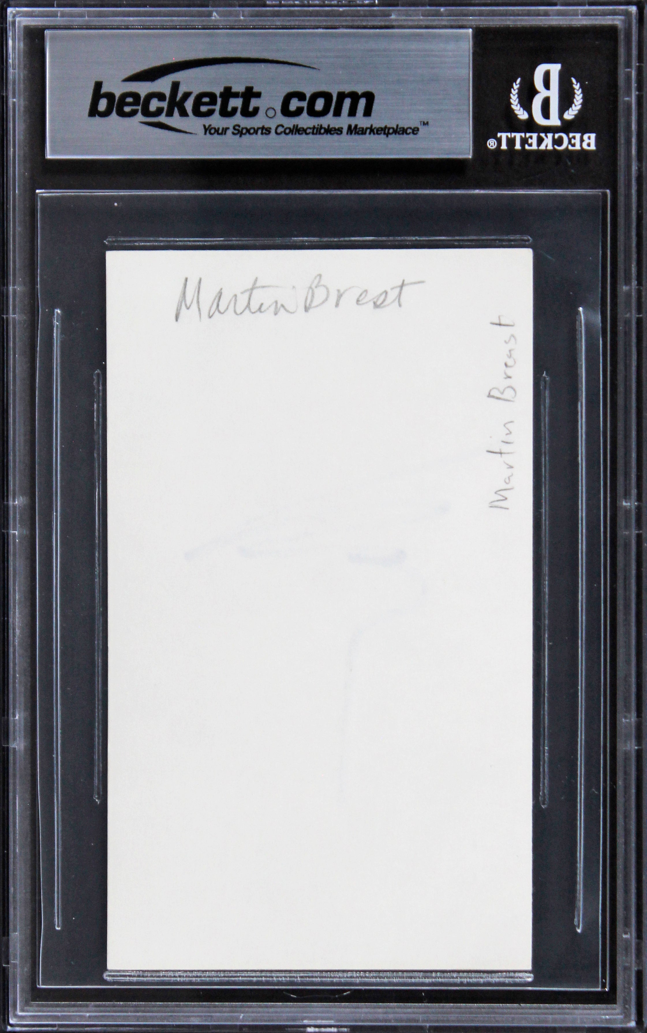 Martin Brest Beverly Hills Cop Authentic Signed 3x5 Index Card BAS Slabbed