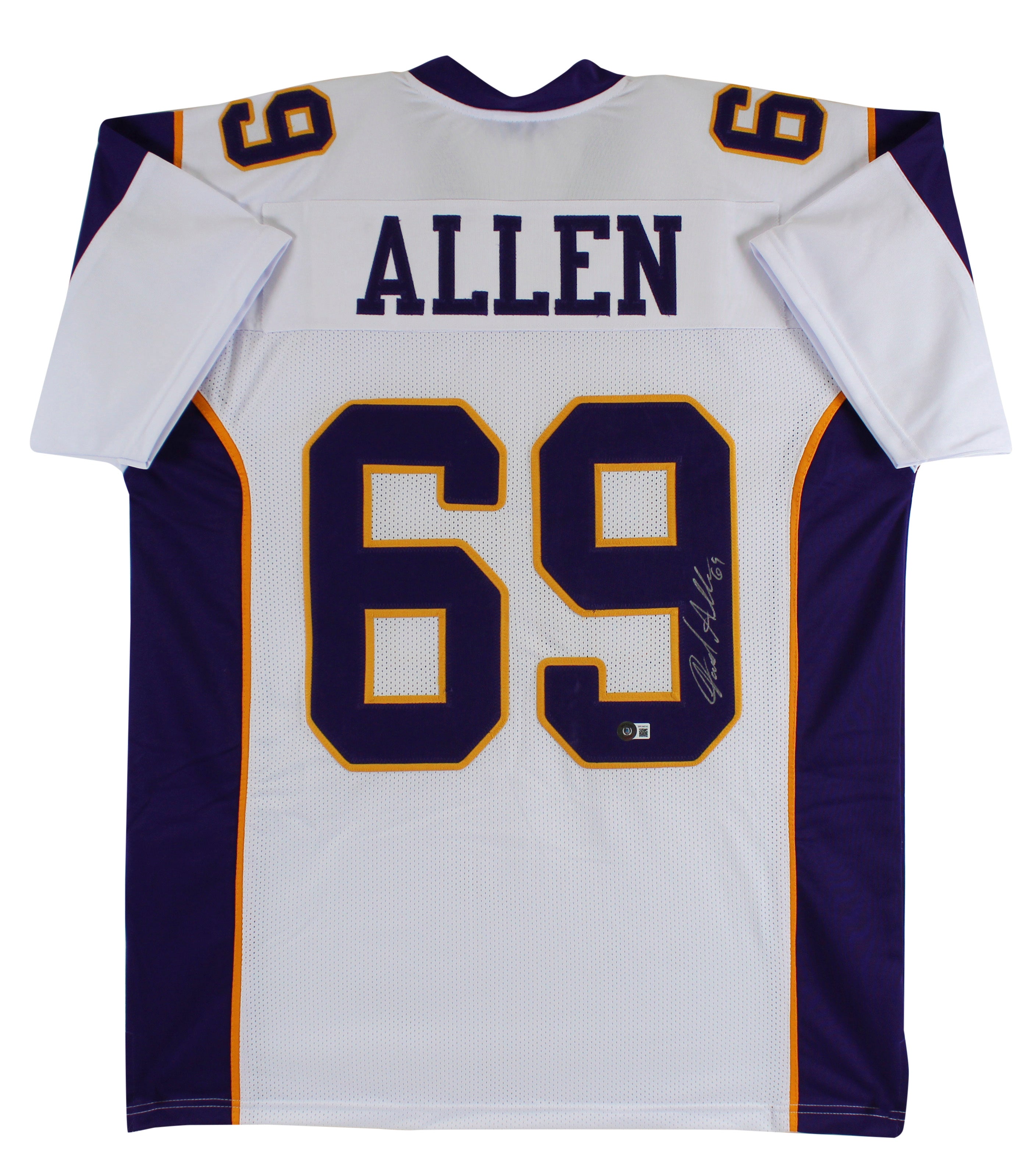 Jared Allen Authentic Signed White Pro Style Jersey Autographed BAS Witnessed