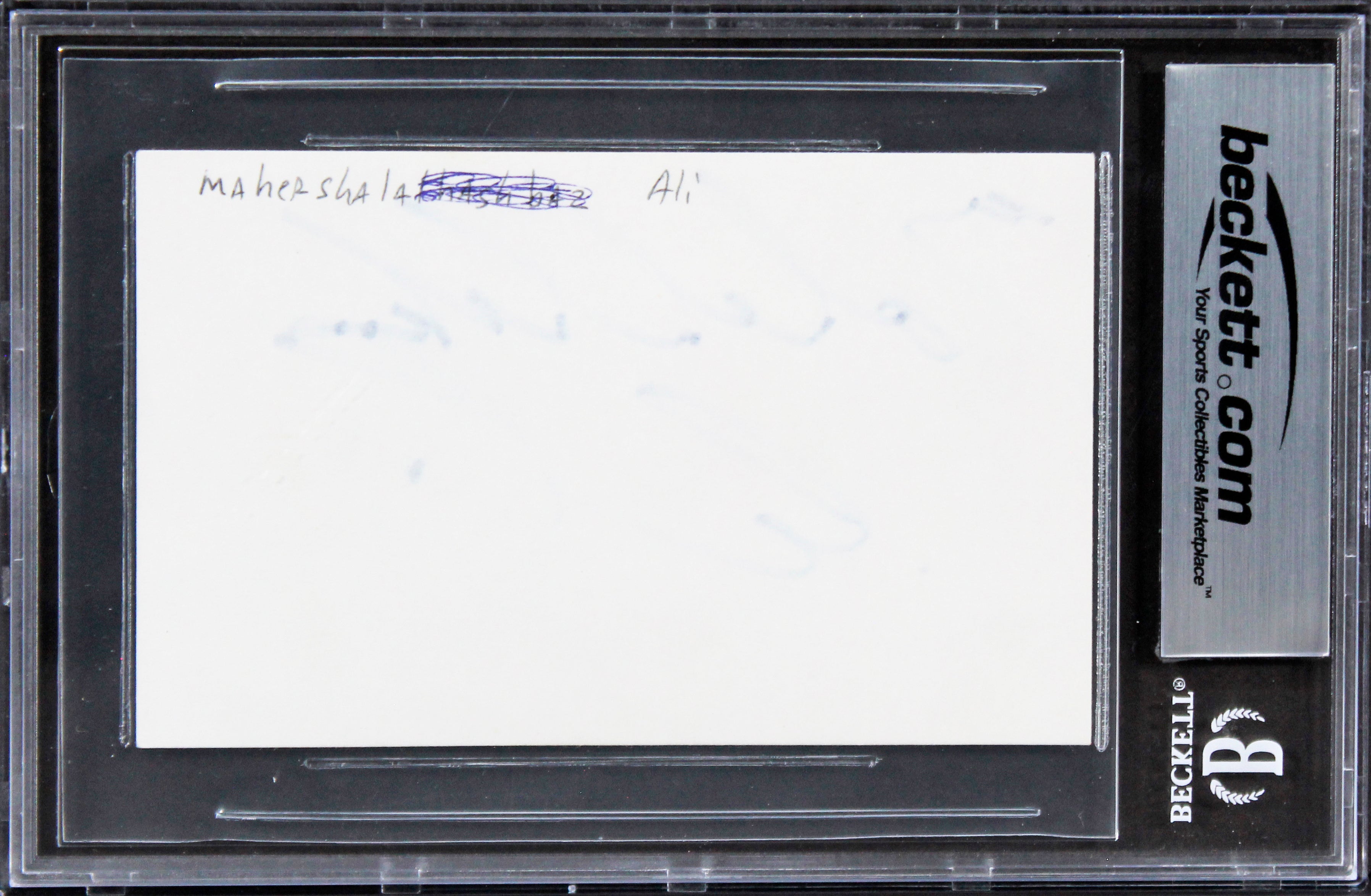 Mahershala Ali The Hunger Games Authentic Signed 3x5 Index Card BAS Slabbed