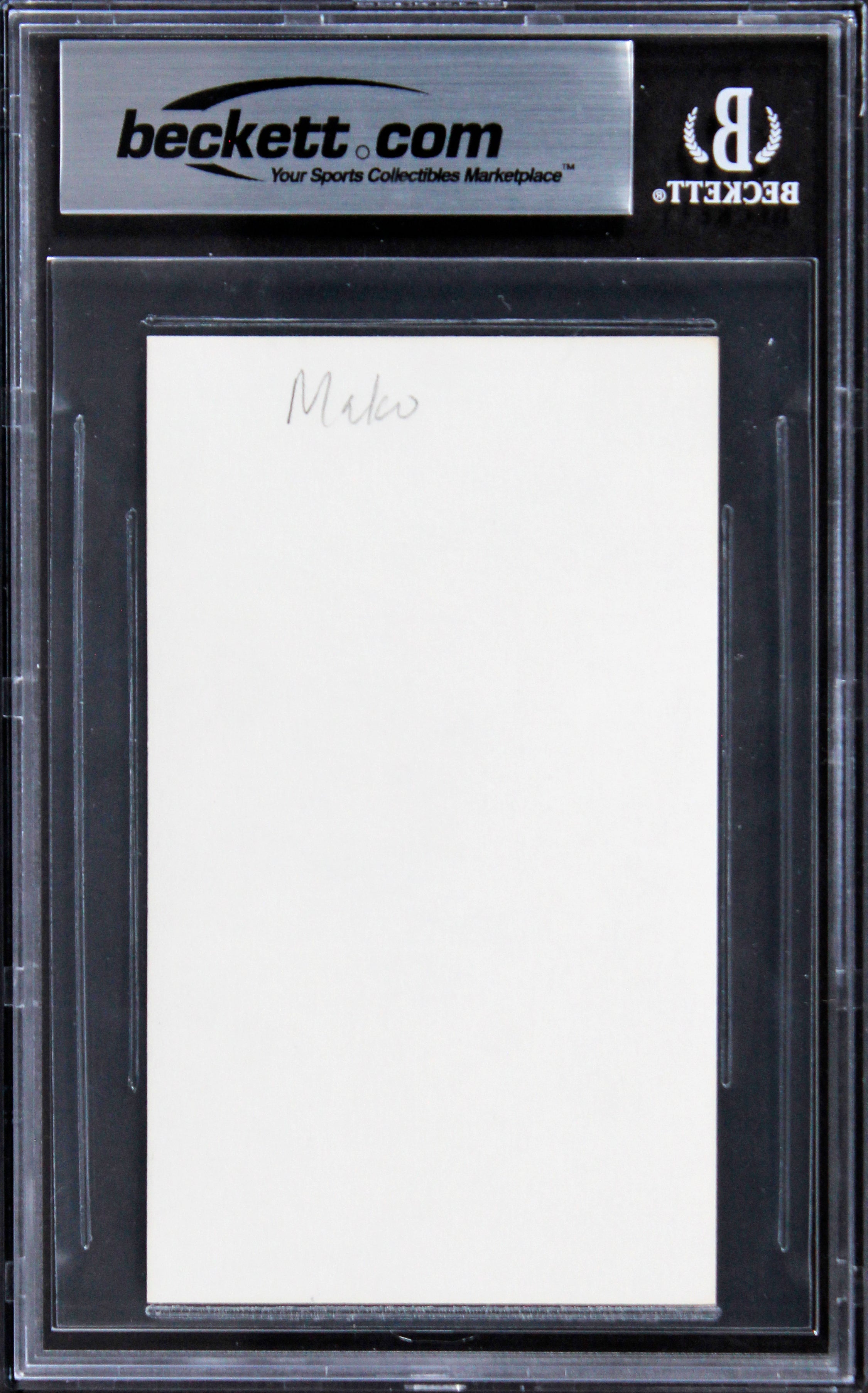 Mako The Last Airbender Authentic Signed 3x5 Index Card Autographed BAS Slabbed